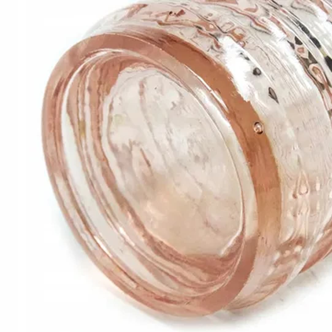 Wazon kręgiel, mid-century modern, szkło roselinowe, Ząbkowice, Polska, lata 70. - 181597