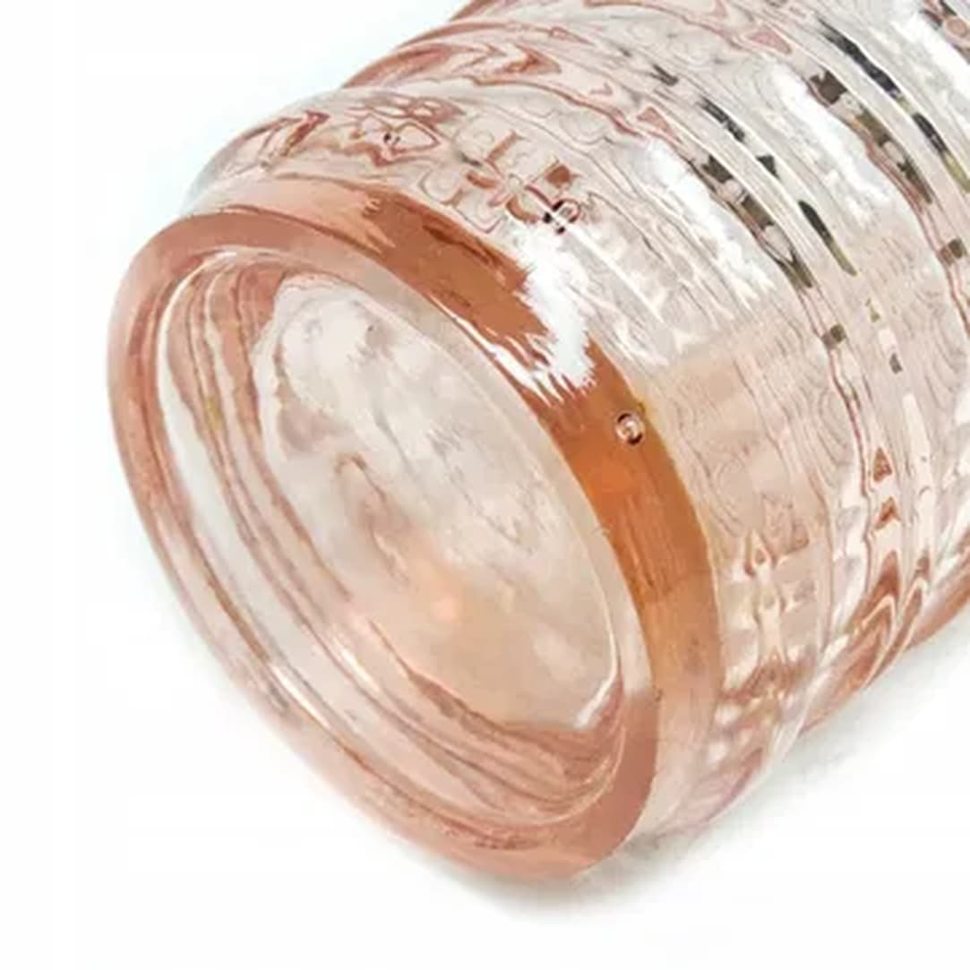 Wazon kręgiel, mid-century modern, szkło roselinowe, Ząbkowice, Polska, lata 70. - 181600