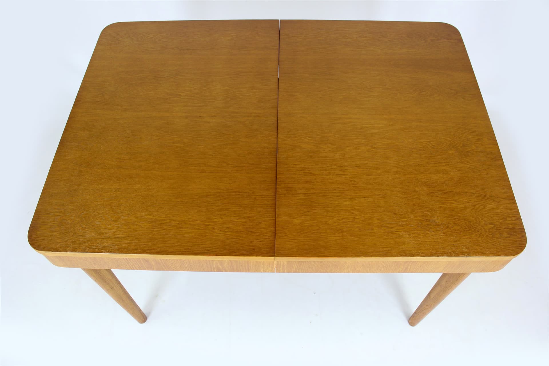 Extendable Table, light brown oak, by J. Halabala, Czech Republic, 1950s - 181711