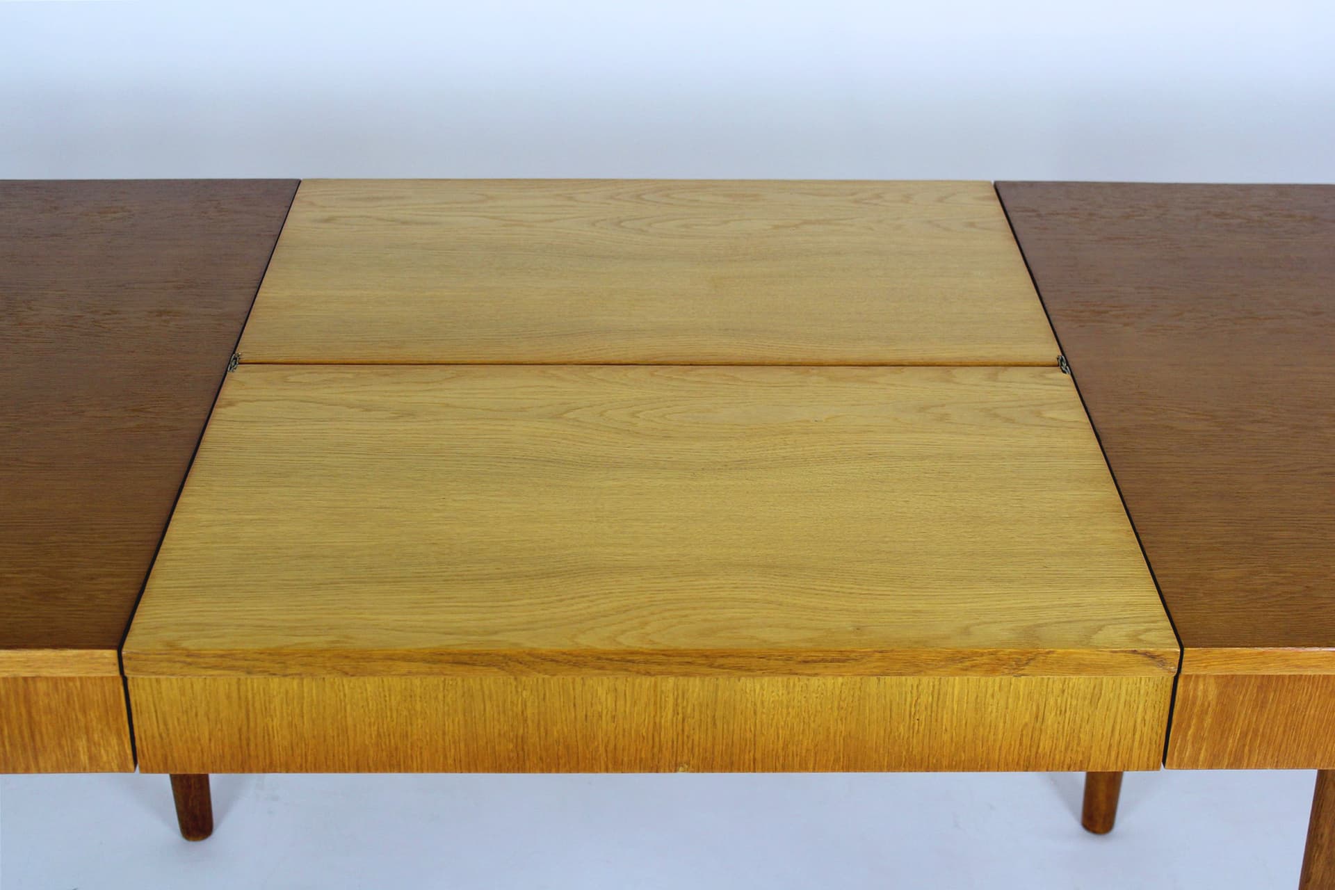 Extendable Table, light brown oak, by J. Halabala, Czech Republic, 1950s - 181722