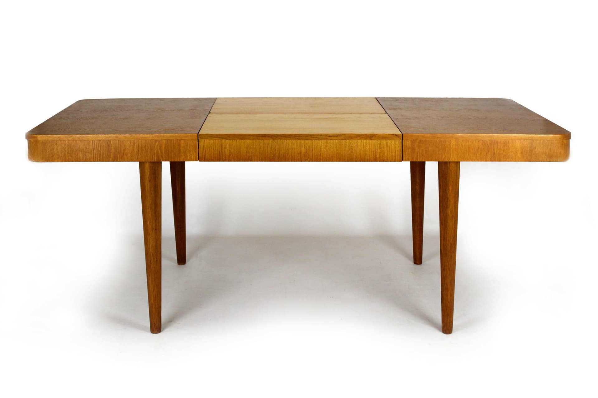 Extendable Table, light brown oak, by J. Halabala, Czech Republic, 1950s - 181713