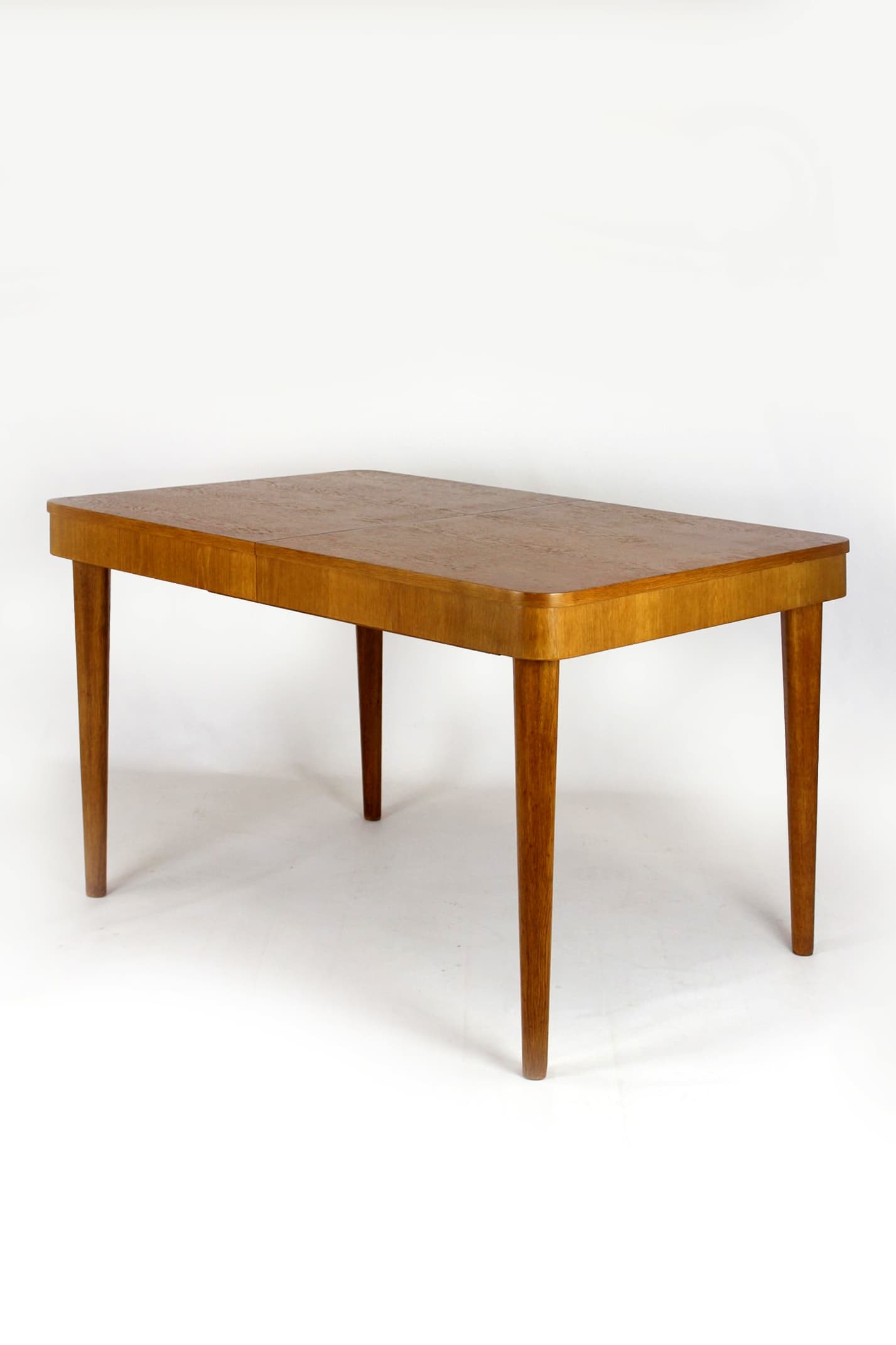 Extendable Table, light brown oak, by J. Halabala, Czech Republic, 1950s - 181716