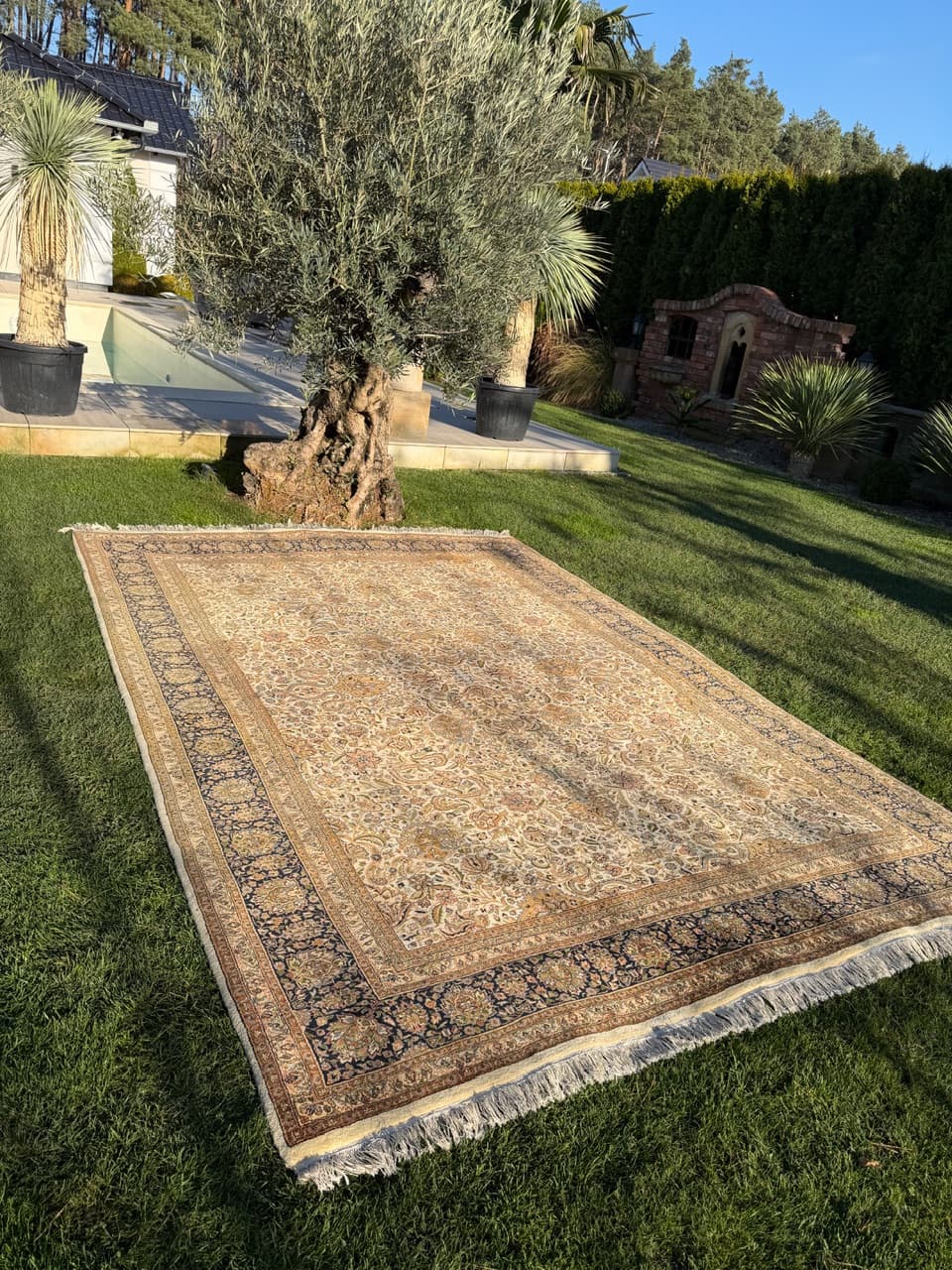 Dywan Indo Sarouck 375x255 cm, beżowy, wełna, Indie - 181742