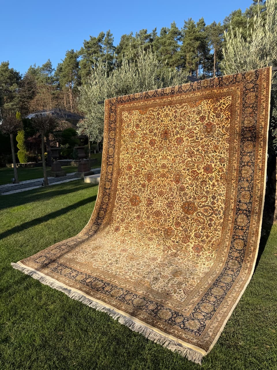 Dywan Indo Sarouck 375x255 cm, beżowy, wełna, Indie - 181733