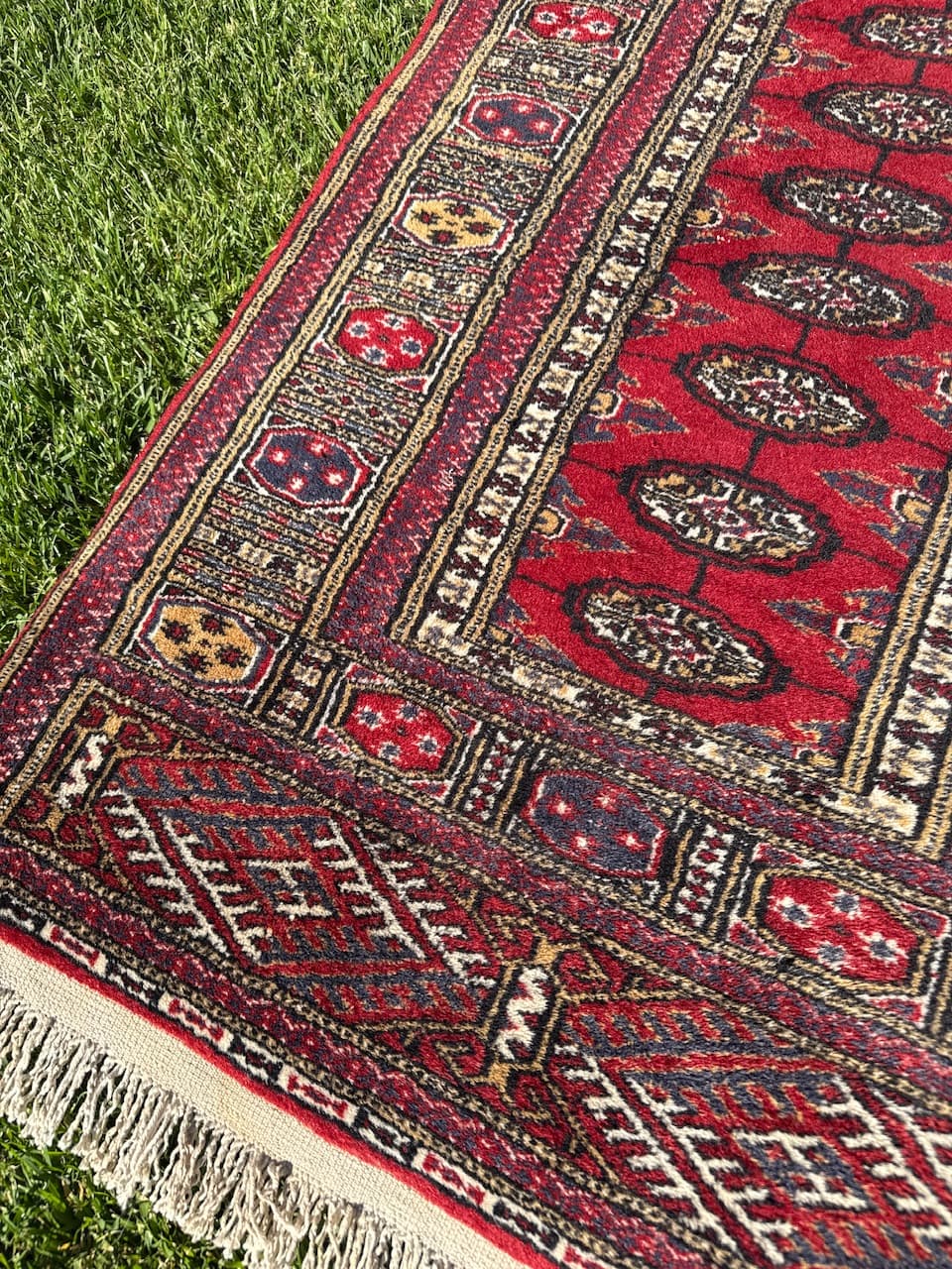 Chodnik Buchara 270x70 cm, czerwony, wełna kaszmirowa, Pakistan, lata 90. - 181842