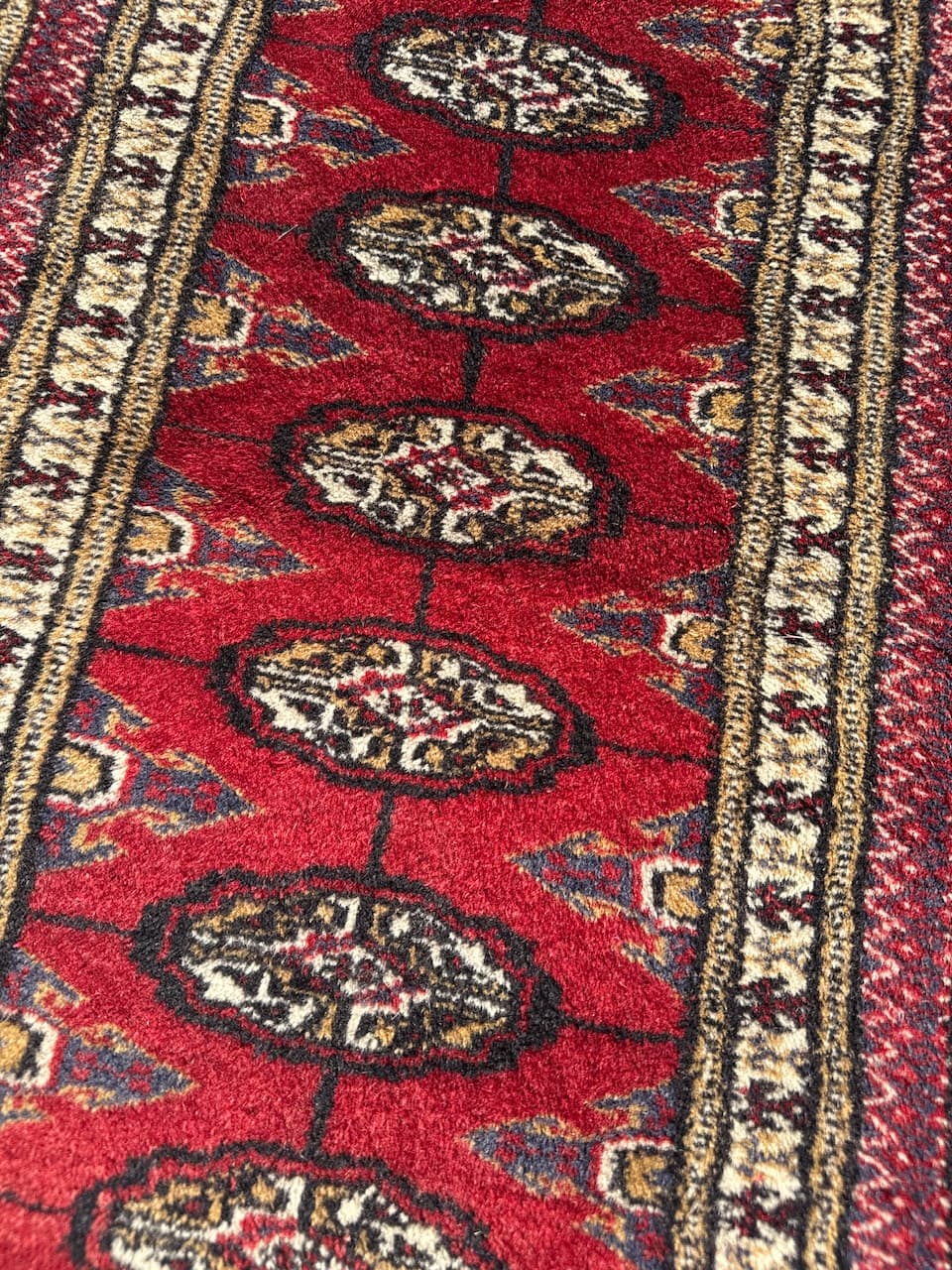 Chodnik Buchara 270x70 cm, czerwony, wełna kaszmirowa, Pakistan, lata 90. - 181843