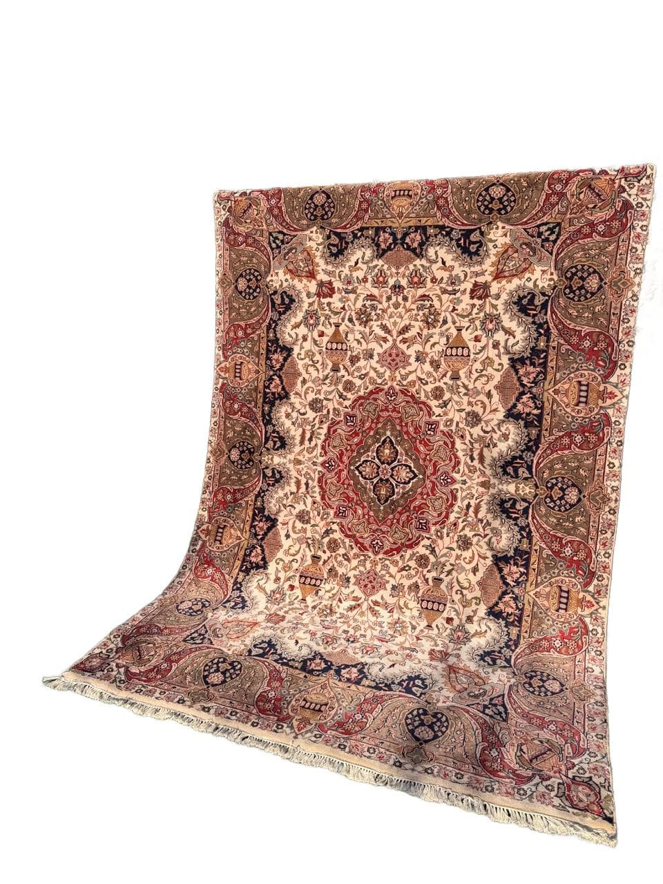 Dywan Indo Ispahan 300x200 cm, multikolor, wełna, Indie