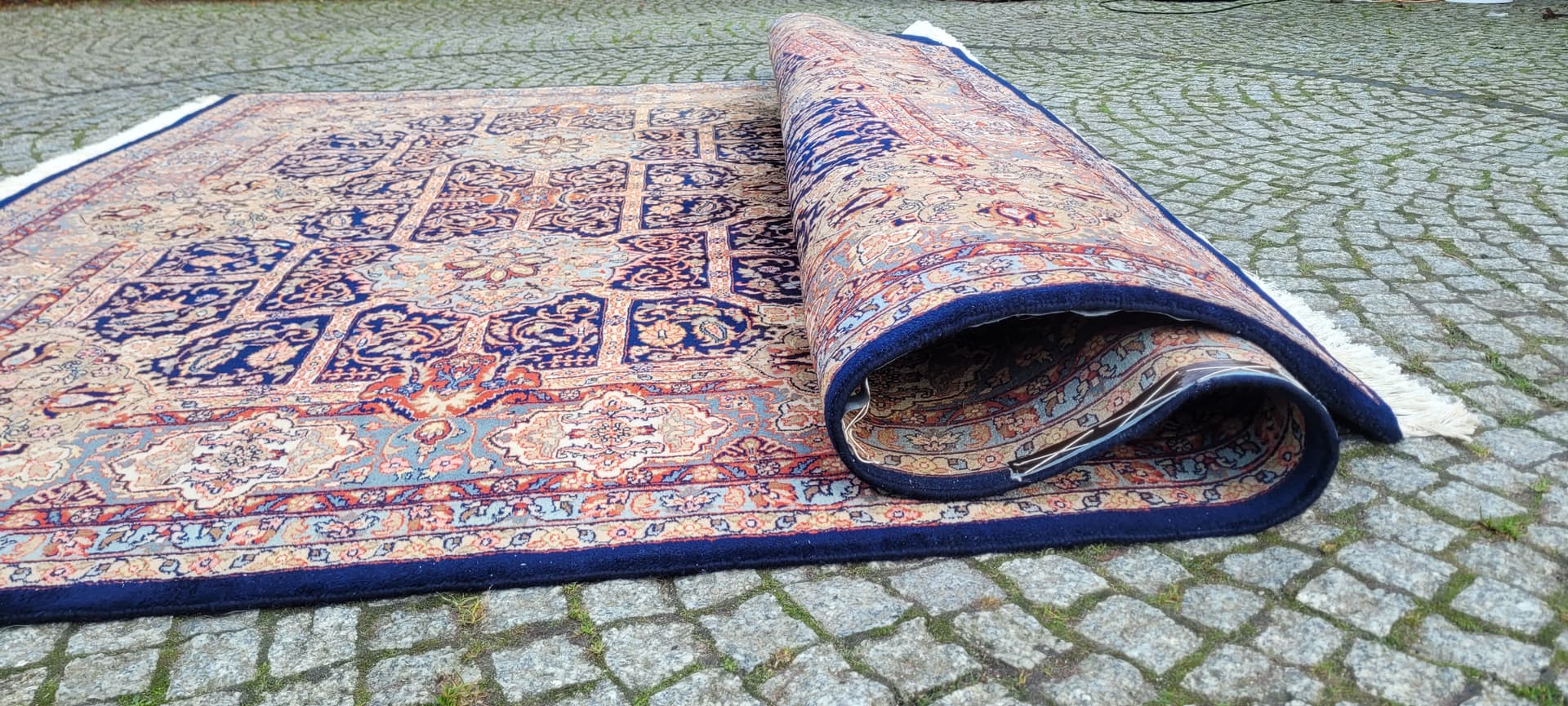 Rug Tebriz, 310x250cm, navy blue, wool, India - 181890