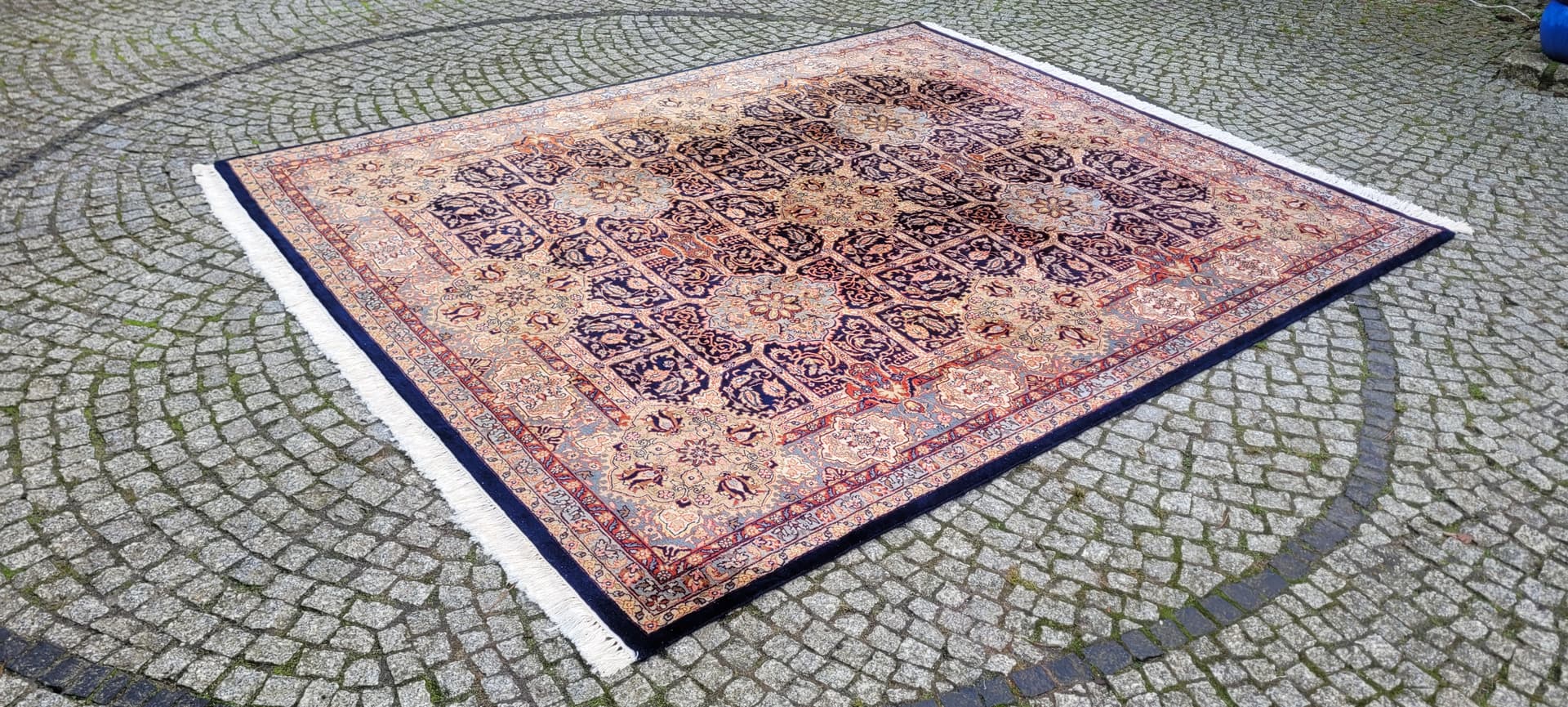 Rug Tebriz, 310x250cm, navy blue, wool, India - 181897