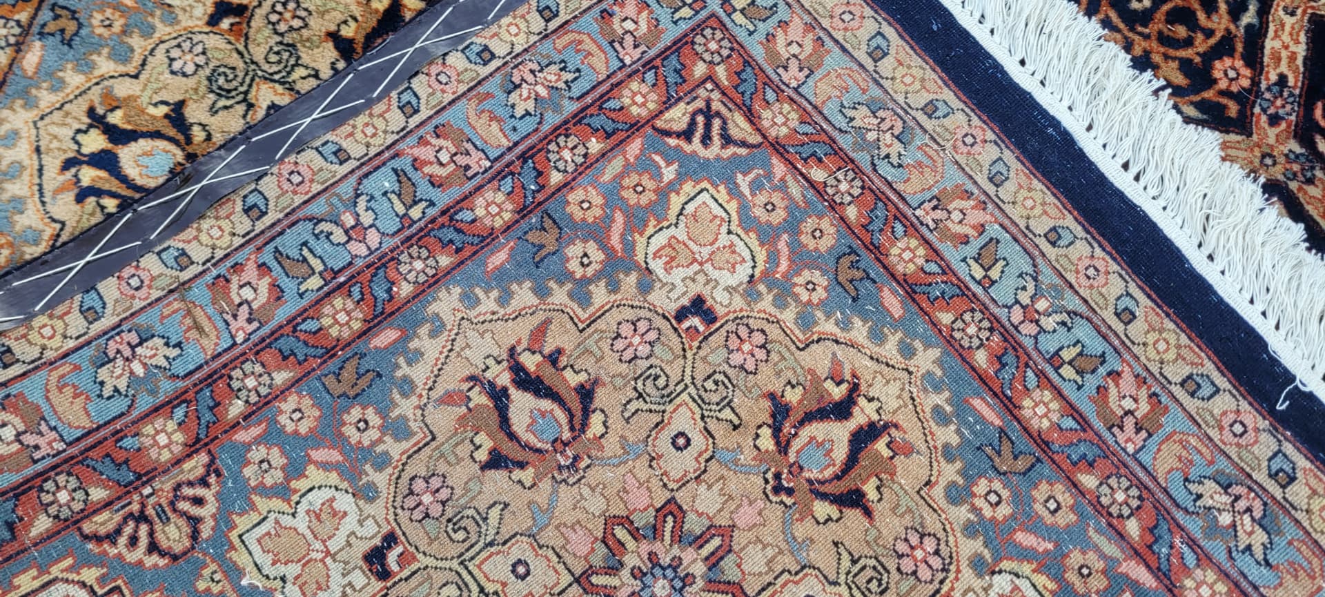 Rug Tebriz, 310x250cm, navy blue, wool, India - 181892