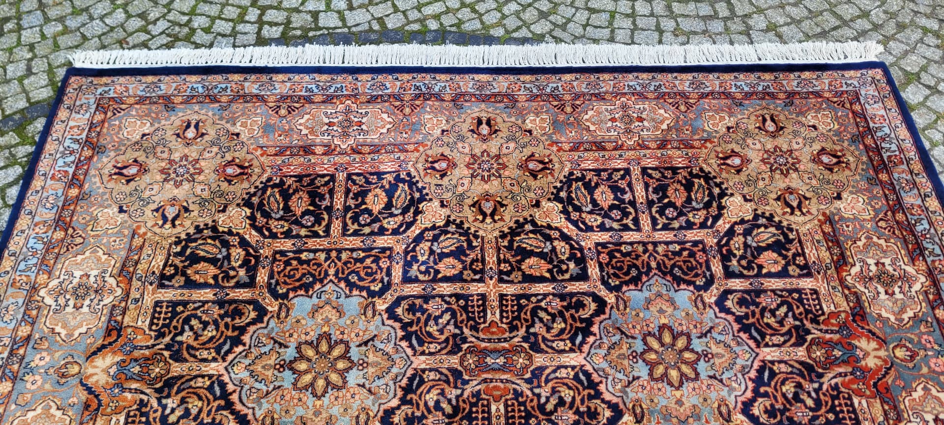 Rug Tebriz, 310x250cm, navy blue, wool, India - 181899