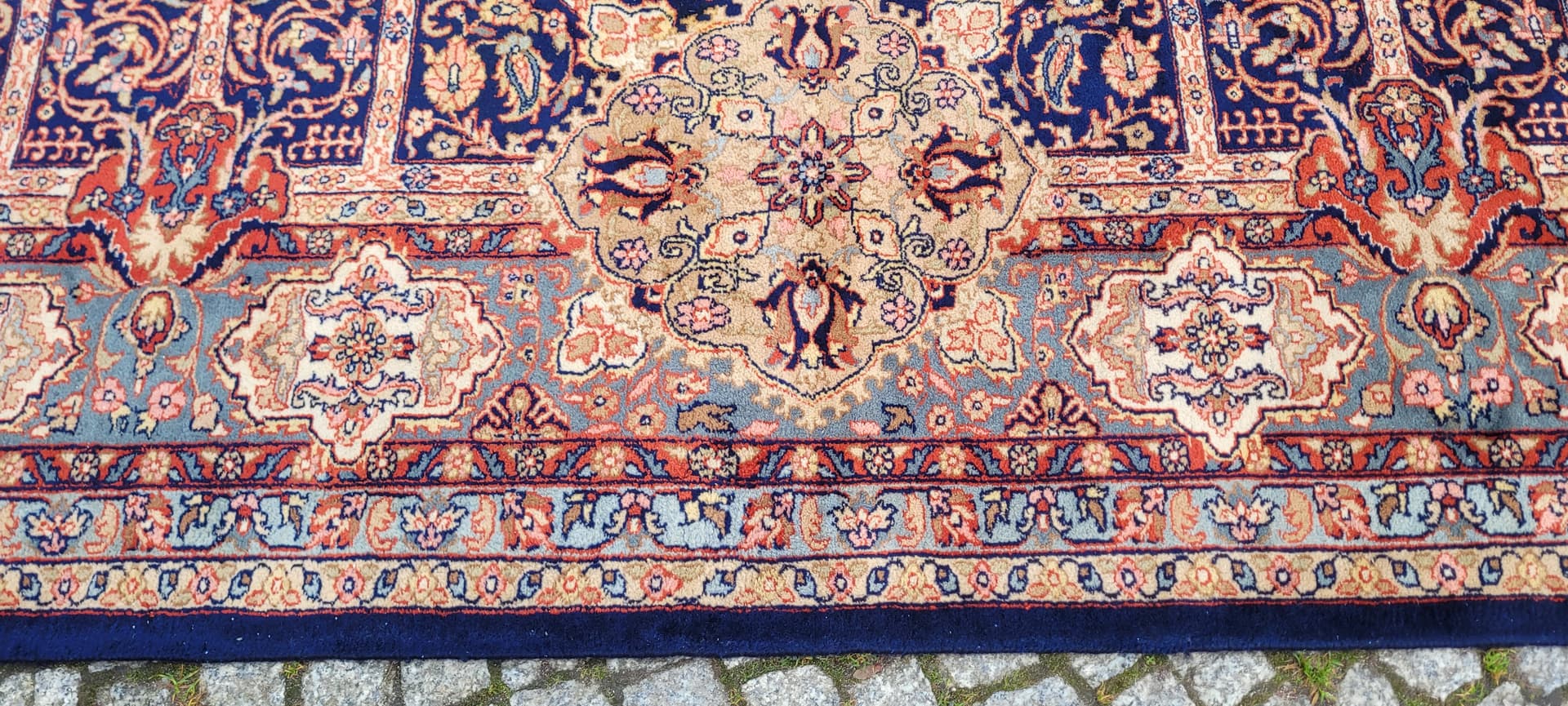 Rug Tebriz, 310x250cm, navy blue, wool, India - 181895
