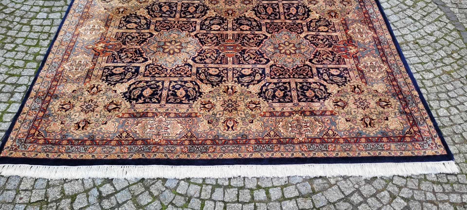 Rug Tebriz, 310x250cm, navy blue, wool, India - 181901