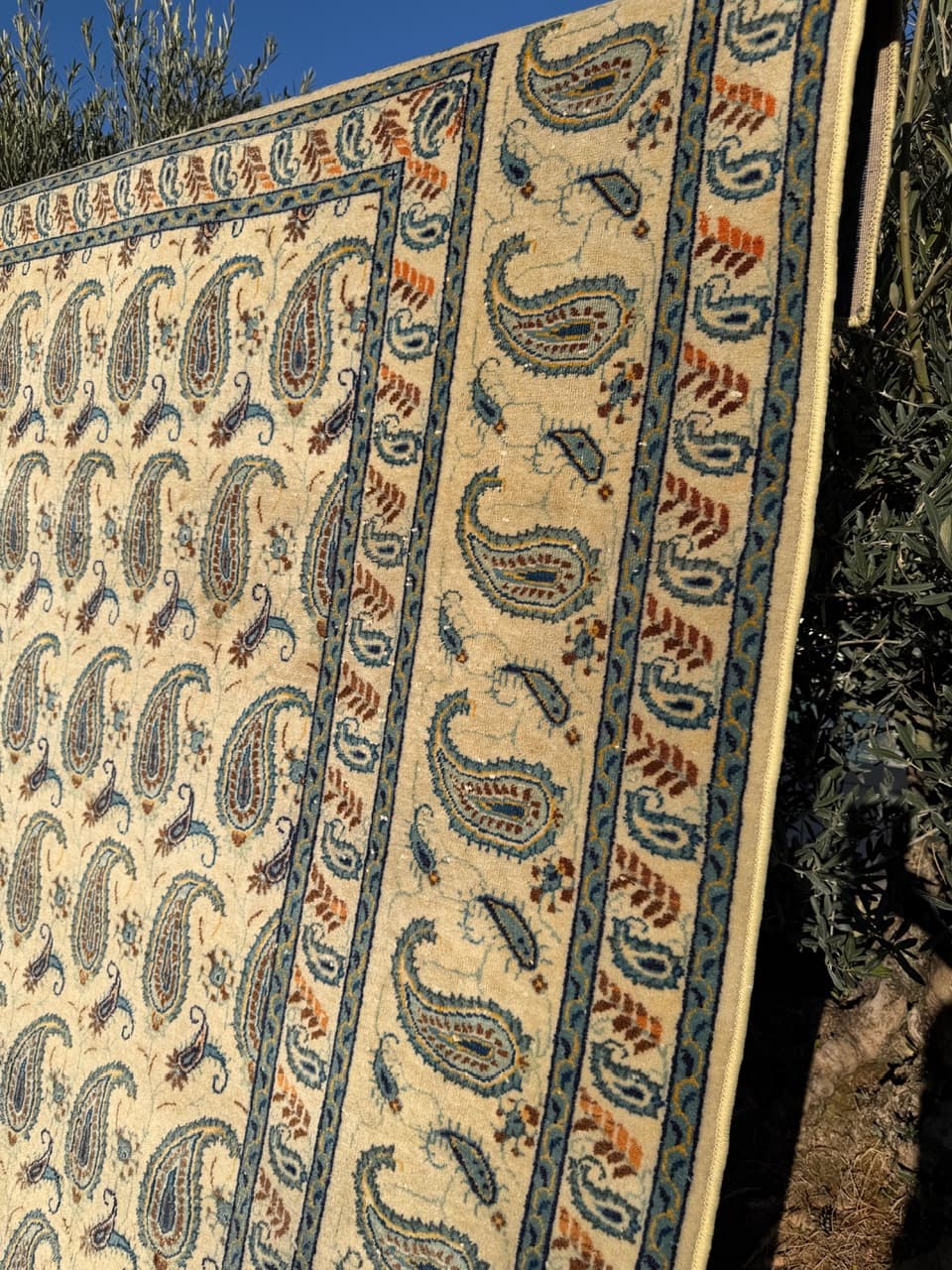 Dywan Keshan 380x275 cm, beżowy, wełna, Iran, lata 60. - 181972