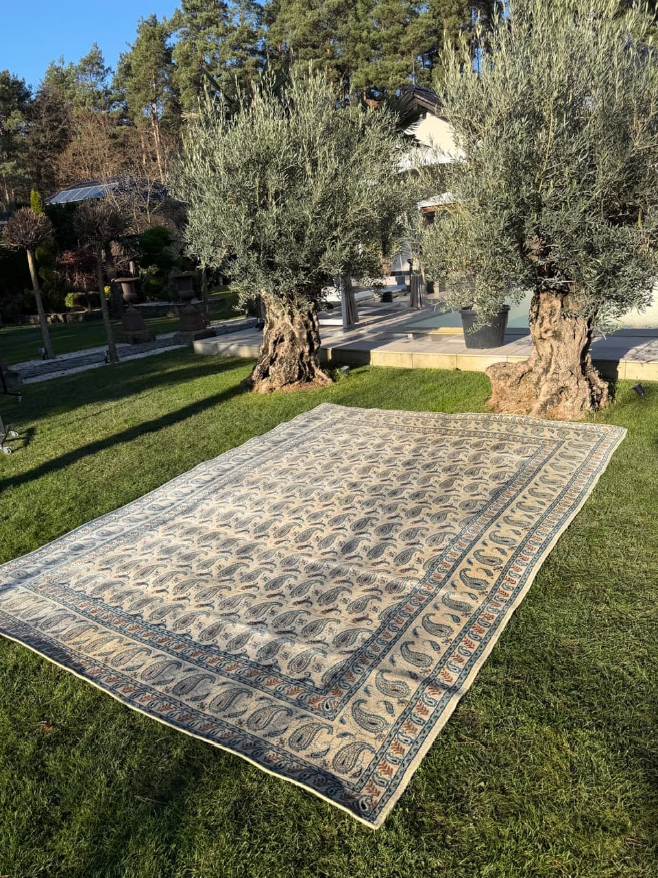 Dywan Keshan 380x275 cm, beżowy, wełna, Iran, lata 60. - 181968