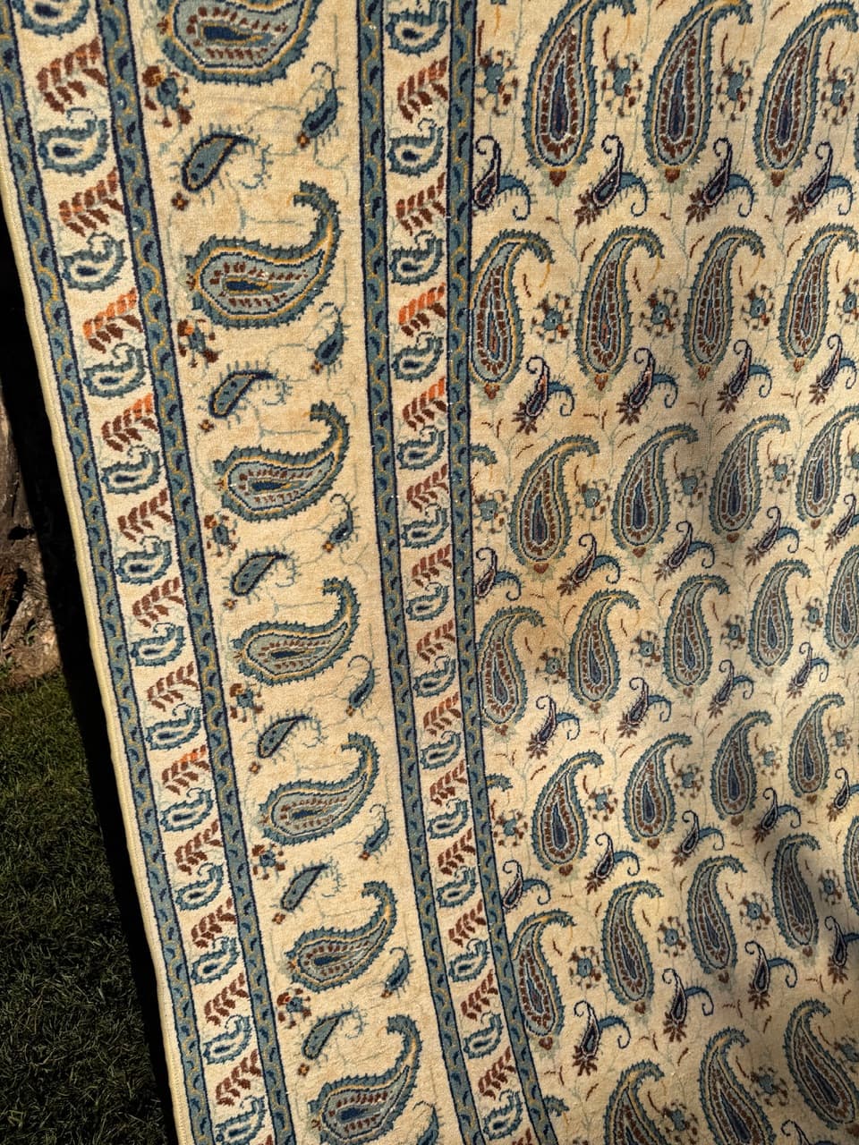 Dywan Keshan 380x275 cm, beżowy, wełna, Iran, lata 60. - 181975