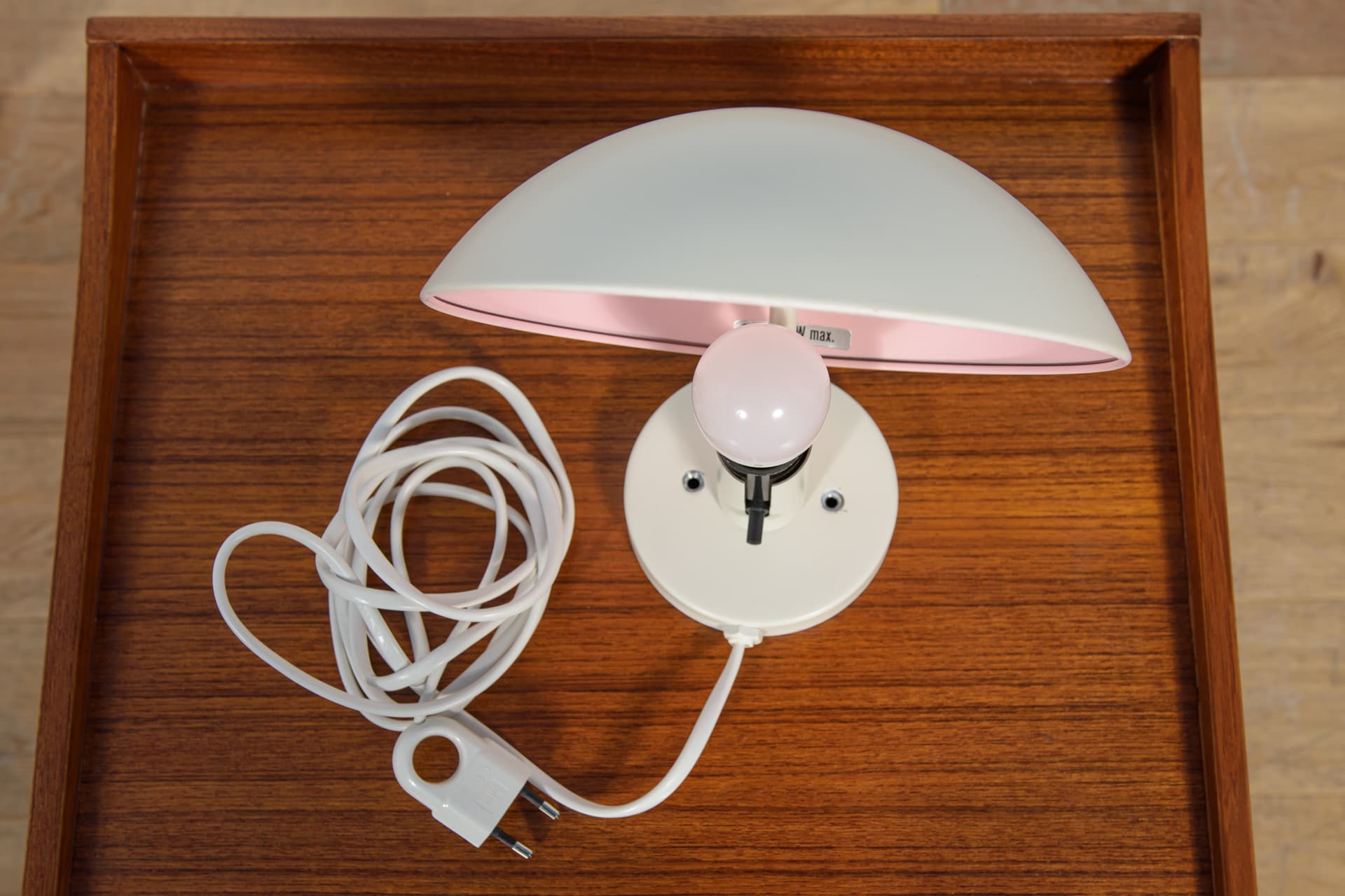 Para kinkietów PH Hat, metal biały, proj. P. Henningsen, Louis Poulsen, Dania, lata 60. - 181987