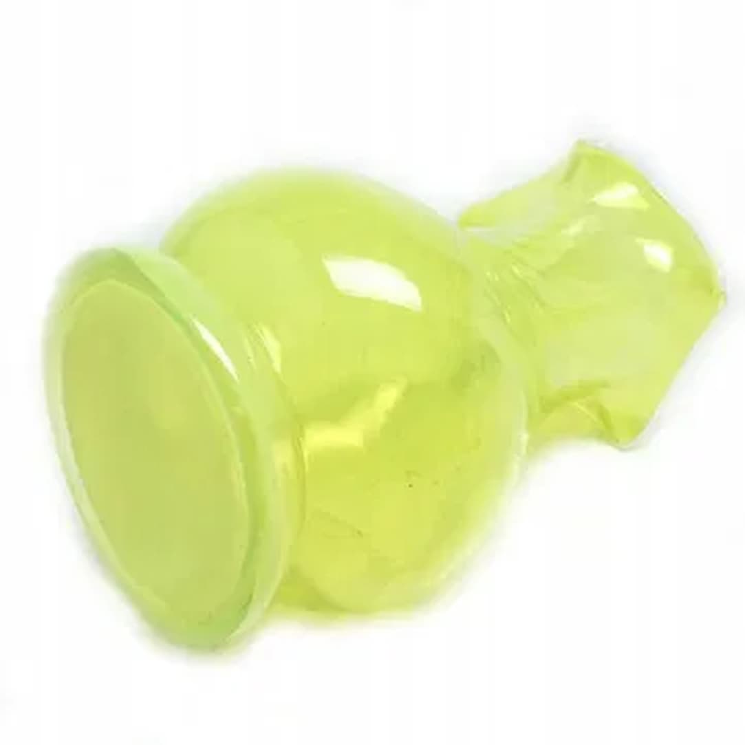 Mid-century modern ruffled vase, glass, by L. Fiedorowicz, Huta Staszic, Poland, 1970s. - 182089