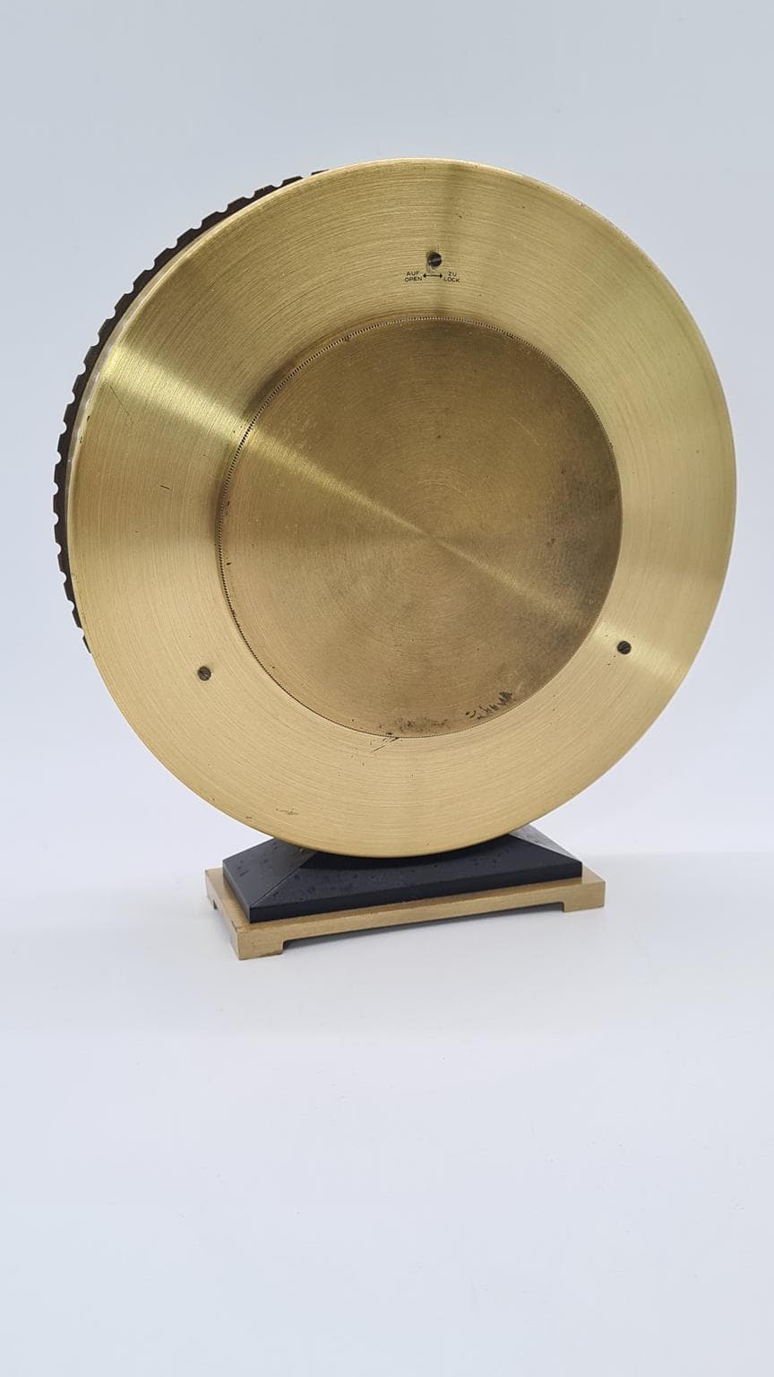 Zegar stołowy Condor, złoty, czarny, Szwajcaria, lata 60. - 182095