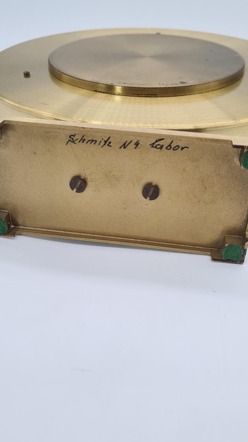 Zegar stołowy Condor, złoty, czarny, Szwajcaria, lata 60. - 182099