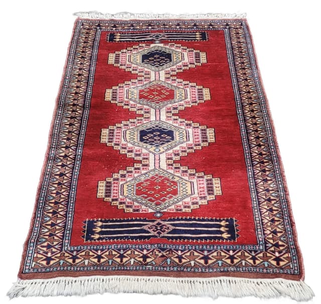 Rug Buchara 160x93 cm, multicolor wool, Pakistan - DIMENSION