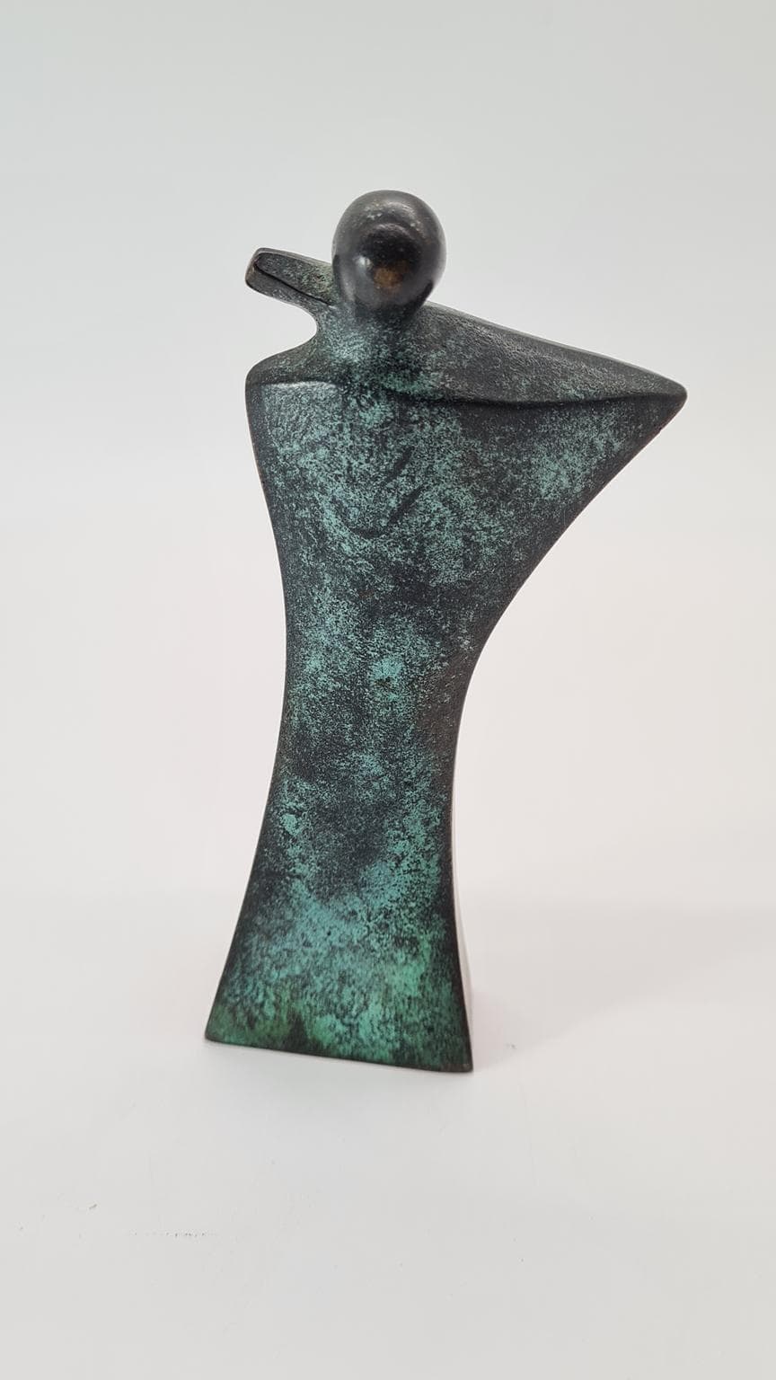 Rzeźba, Ideen in Bronze, zielony, brąz, Cleve art-line, Niemcy, lata 80. - 182196