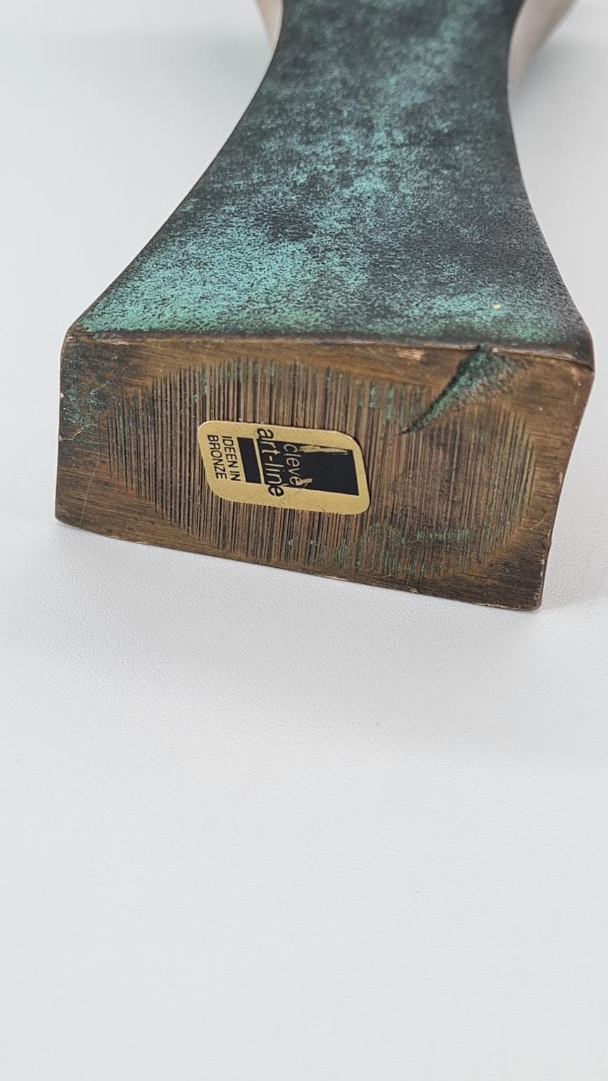 Rzeźba, Ideen in Bronze, zielony, brąz, Cleve art-line, Niemcy, lata 80. - 182201