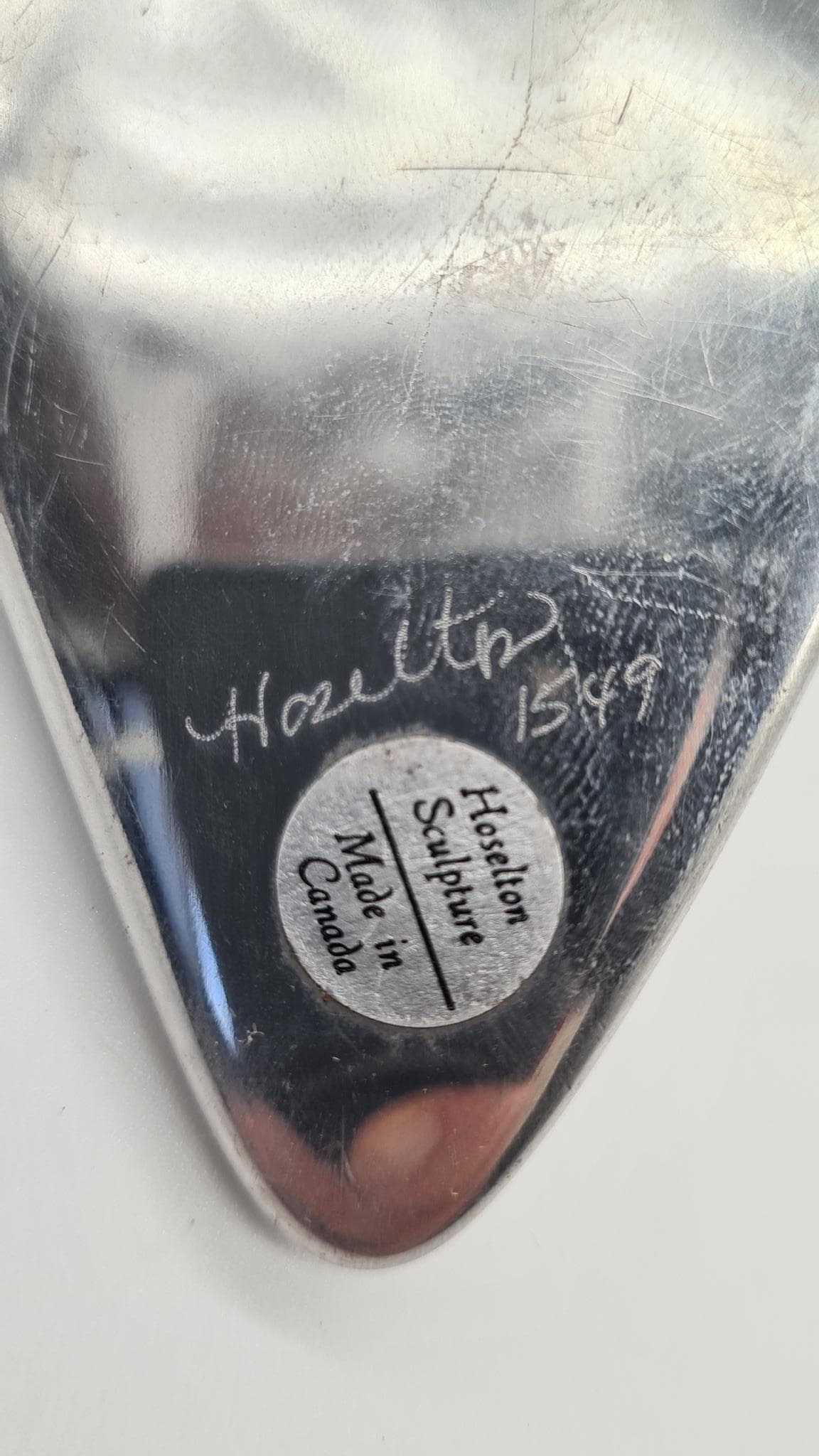 Rzeźba Hoselton, srebrny, aluminium, Kanada, lata 70. - 182242