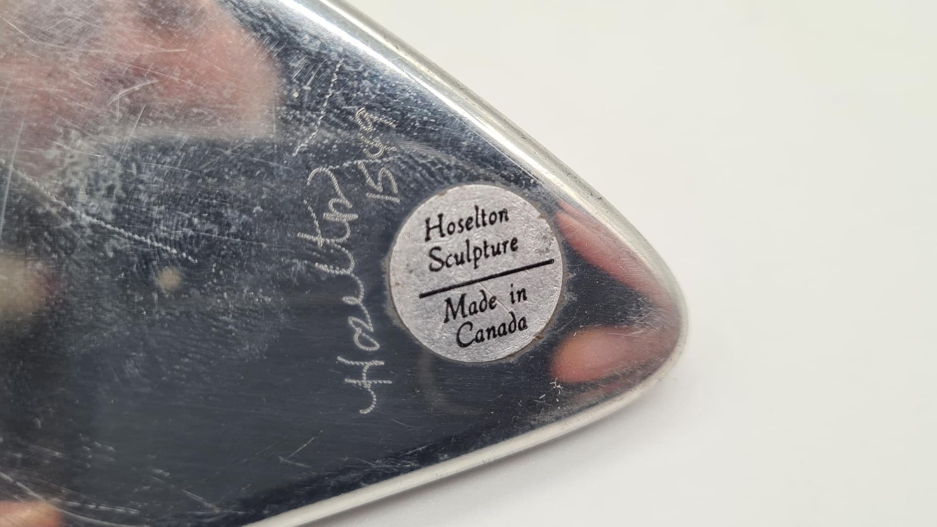 Rzeźba Hoselton, srebrny, aluminium, Kanada, lata 70. - 182241