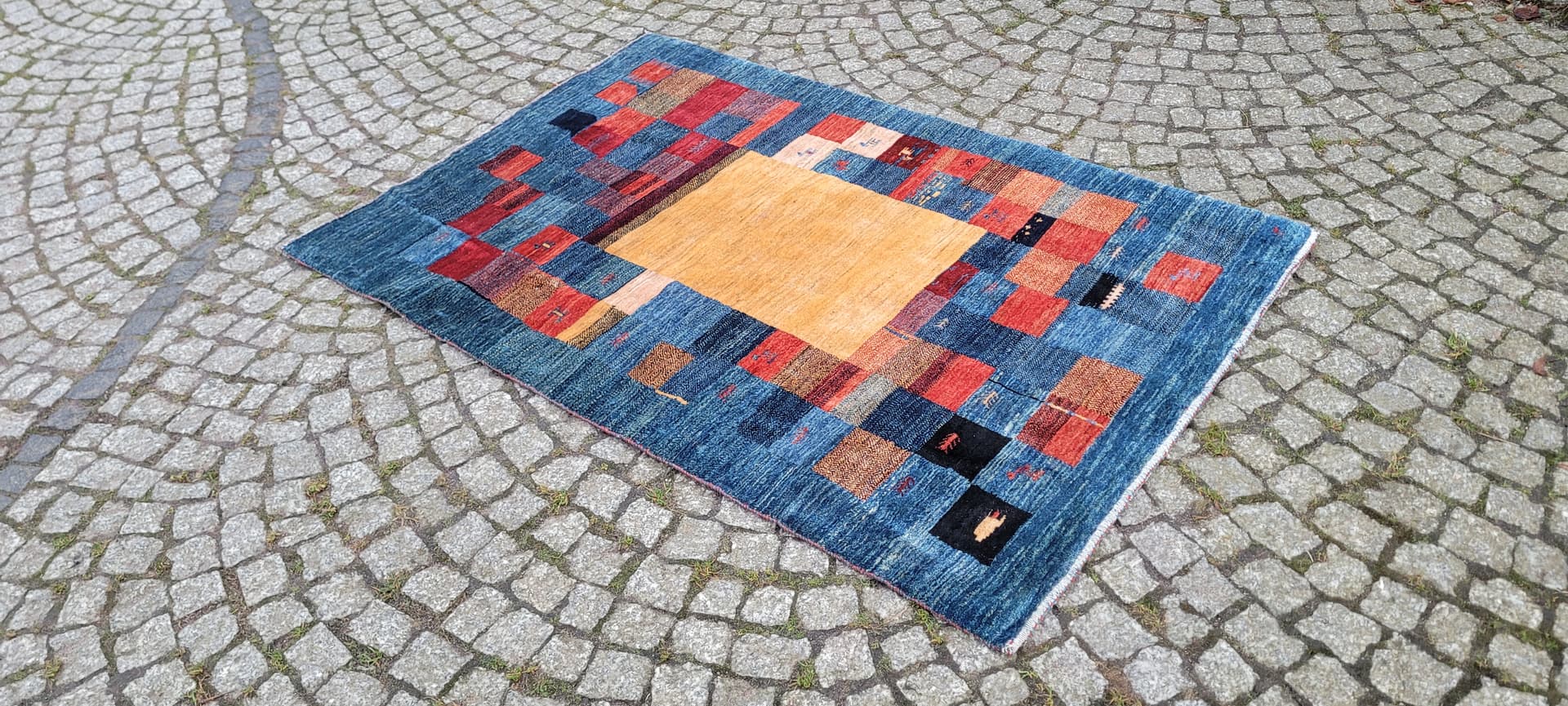 Rug Lori Gabbeh 150x100 cm, multicolor wool, Iran, 1960s. - 182252