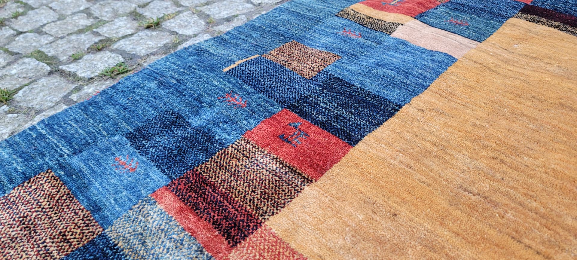 Rug Lori Gabbeh 150x100 cm, multicolor wool, Iran, 1960s. - 182247