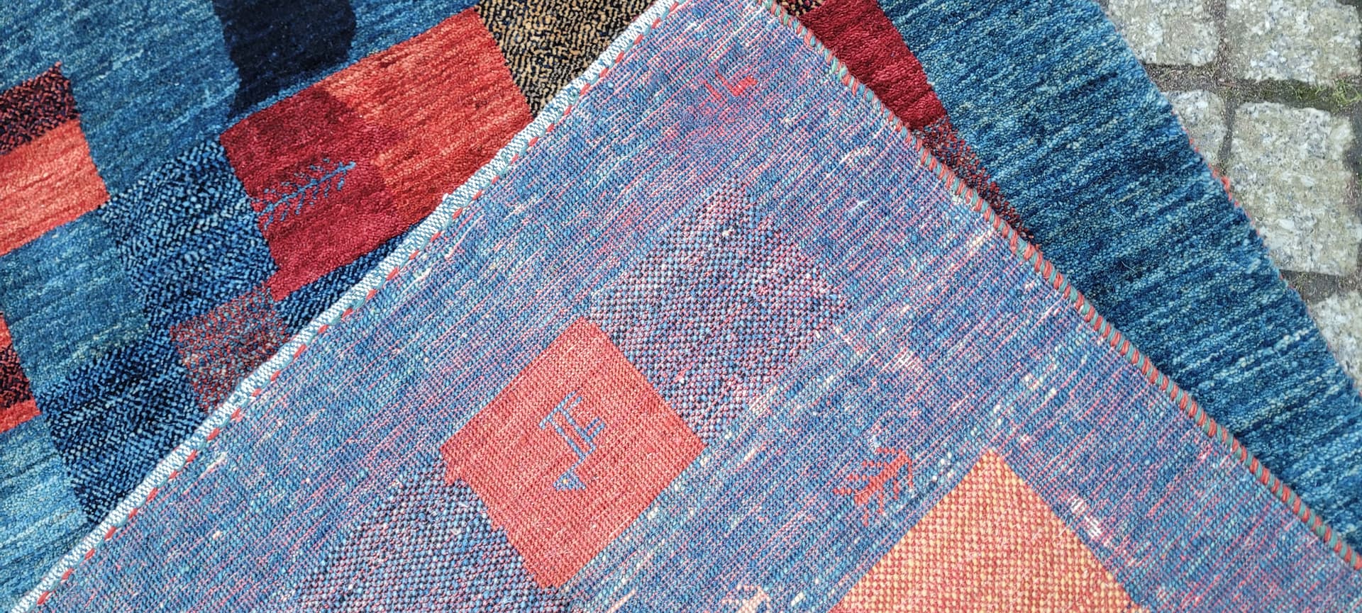 Rug Lori Gabbeh 150x100 cm, multicolor wool, Iran, 1960s. - 182258