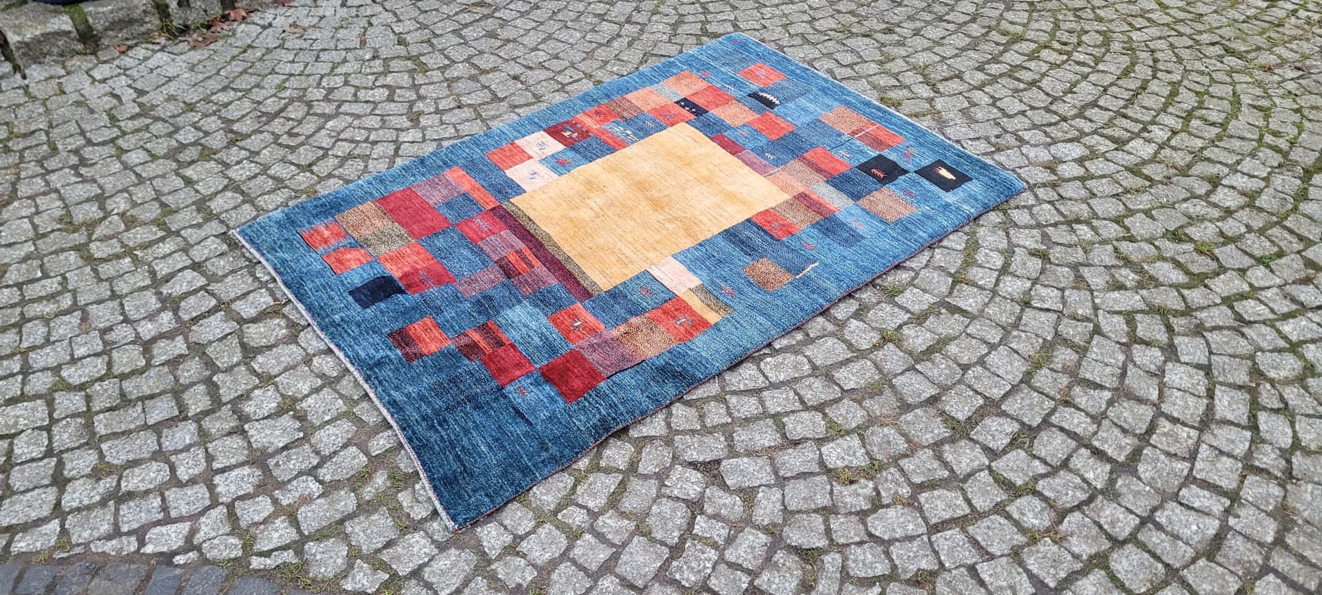 Rug Lori Gabbeh 150x100 cm, multicolor wool, Iran, 1960s. - 182251