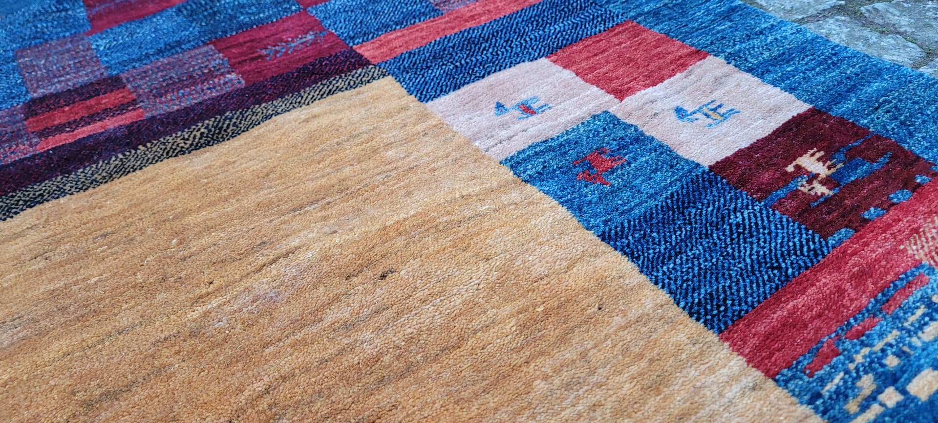 Rug Lori Gabbeh 150x100 cm, multicolor wool, Iran, 1960s. - 182246