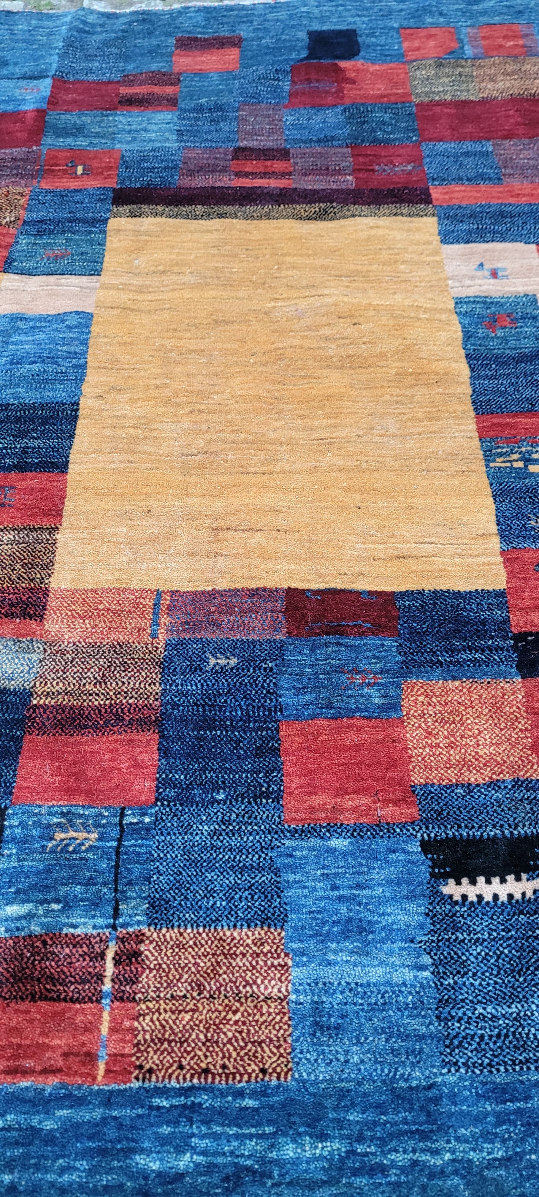 Rug Lori Gabbeh 150x100 cm, multicolor wool, Iran, 1960s. - 182254