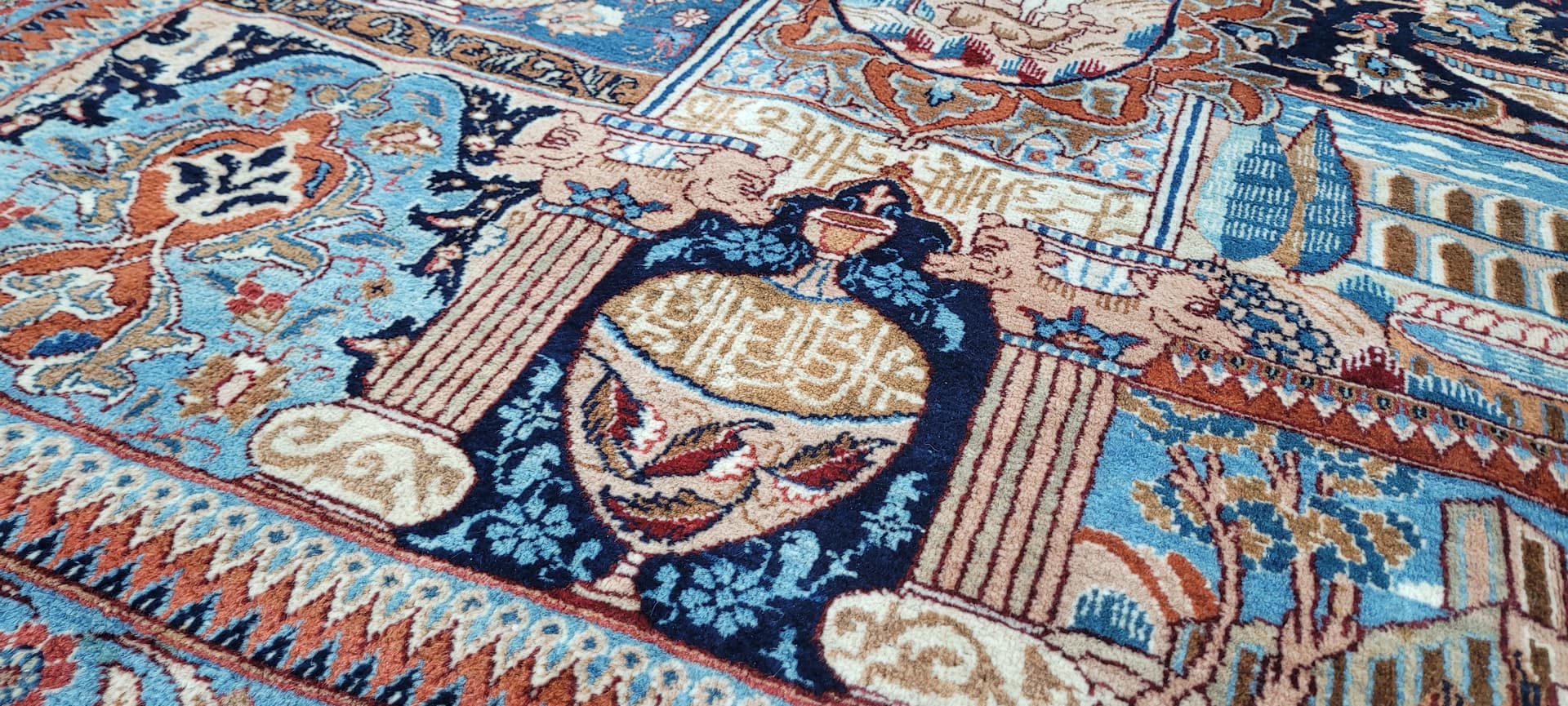 Rug Kashmar 300x400 cm, navy blue, wool, Iran - 182263