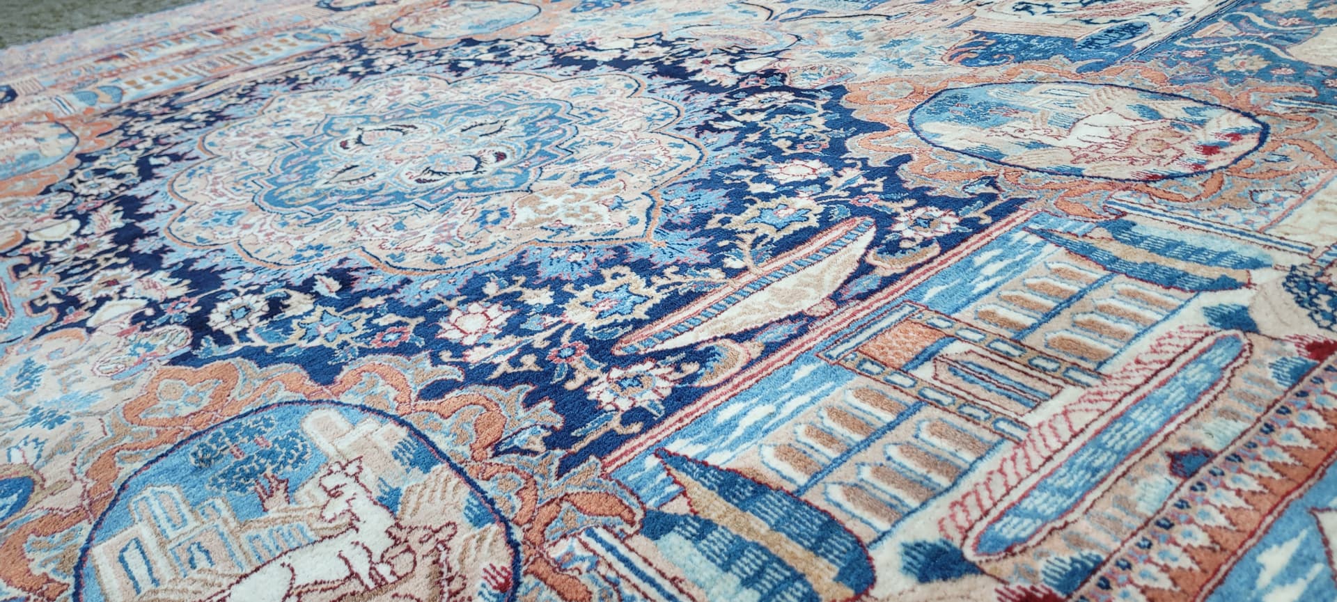 Rug Kashmar 300x400 cm, navy blue, wool, Iran - 182259