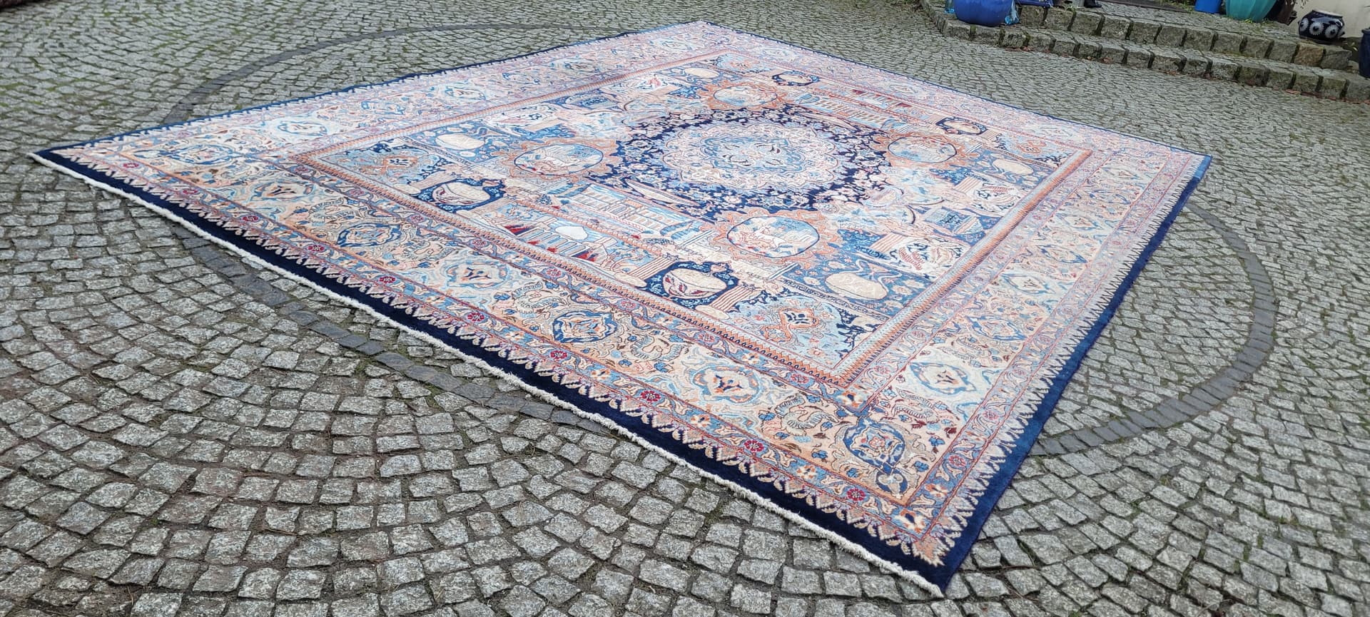 Rug Kashmar 300x400 cm, navy blue, wool, Iran - 182267