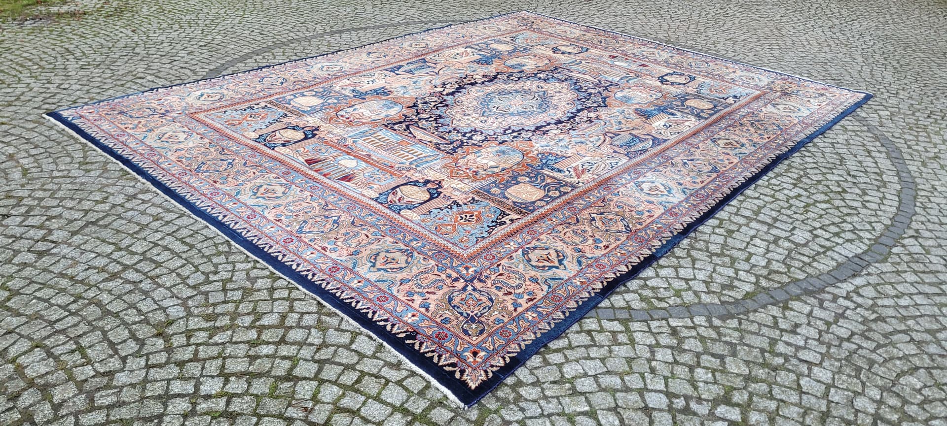 Rug Kashmar 300x400 cm, navy blue, wool, Iran - 182268