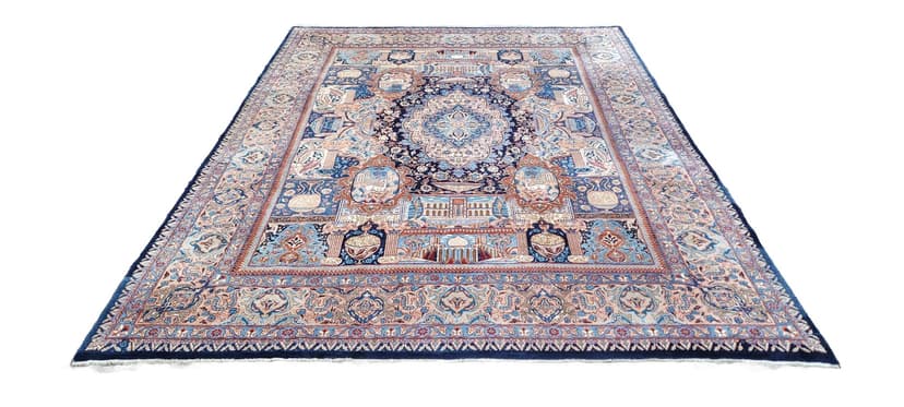 Rug Kashmar 300x400 cm, navy blue, wool, Iran