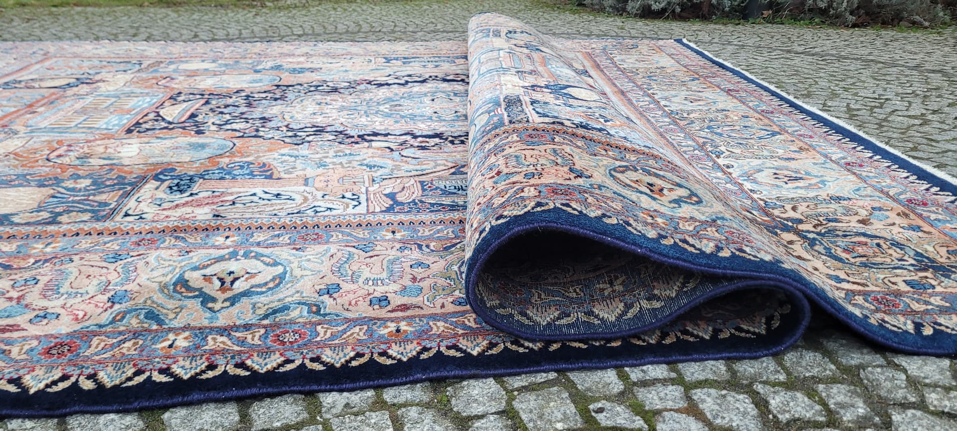Rug Kashmar 300x400 cm, navy blue, wool, Iran - 182260