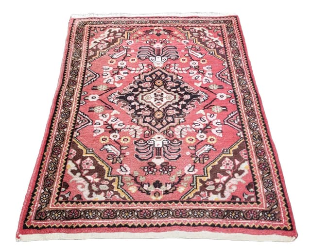 Dywan Hamadan 107x165 cm, multikolor, wełna, Iran, lata 20. - WYMIARY