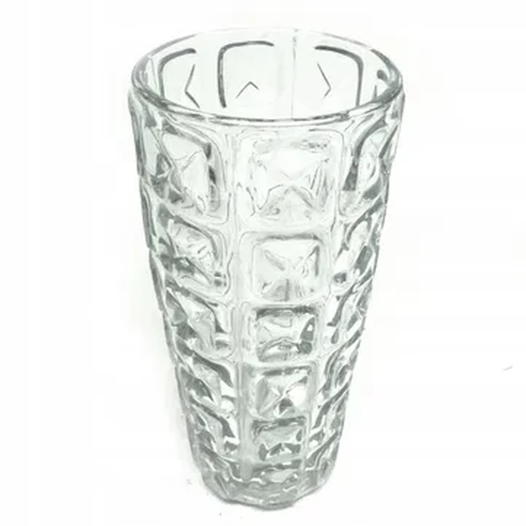 Vase, mid-century modern, transparent glass, Ząbkowice, Poland, 1970s. - 182521