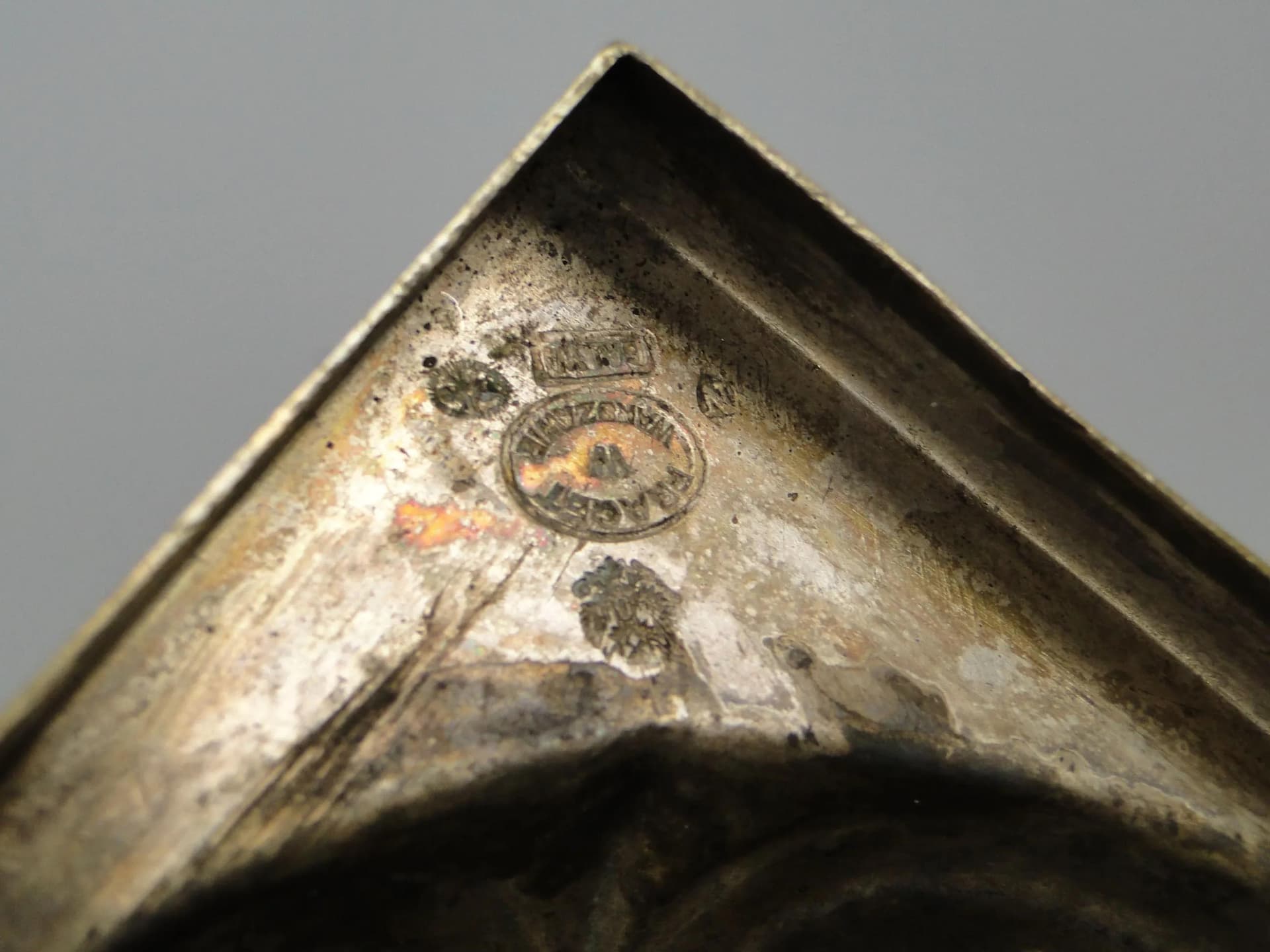 Para świeczników stołowych, mosiądz srebrzony, Polska, XIX w. - 12588