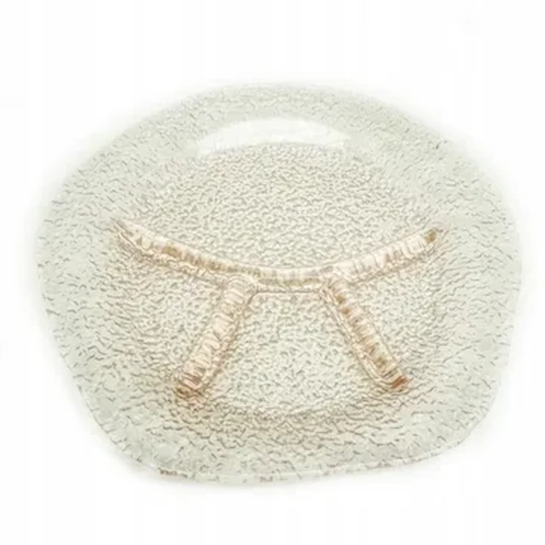 Serving platter, mid-century modern, pressed rosaline glass, by J. S. Drost, Ząbkowice, Poland, 1970s.