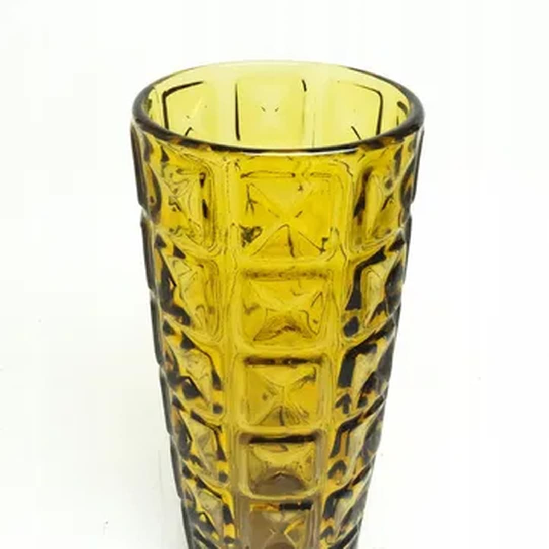 Envelope vase, modernism, pressed sodium glass, by J. S. Drosd, Ząbkowice, Poland, 1970s. - 182747