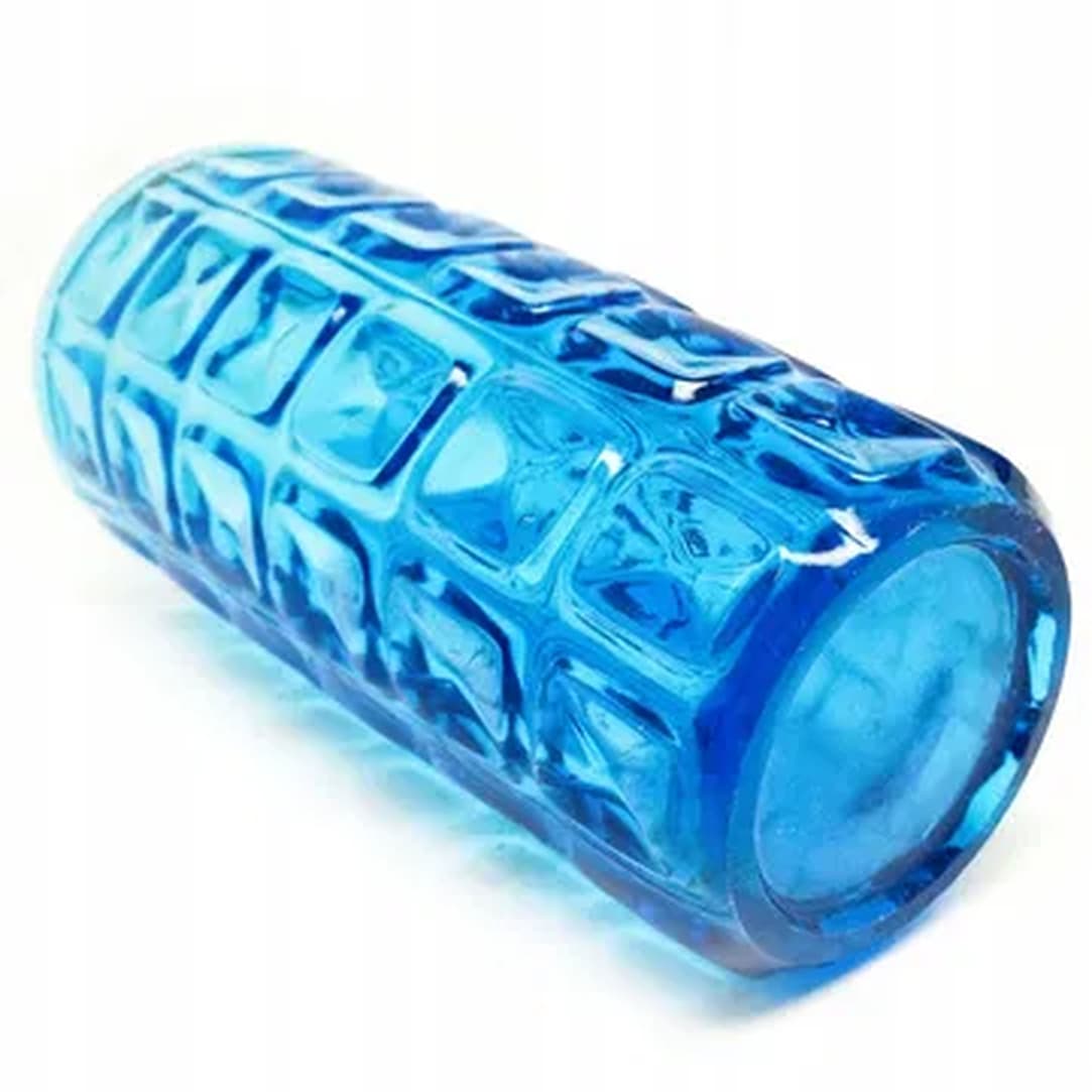 Mid-century modern vase, blue pressed glass, HSG Ząbkowice, Poland, 1970s. - 182769