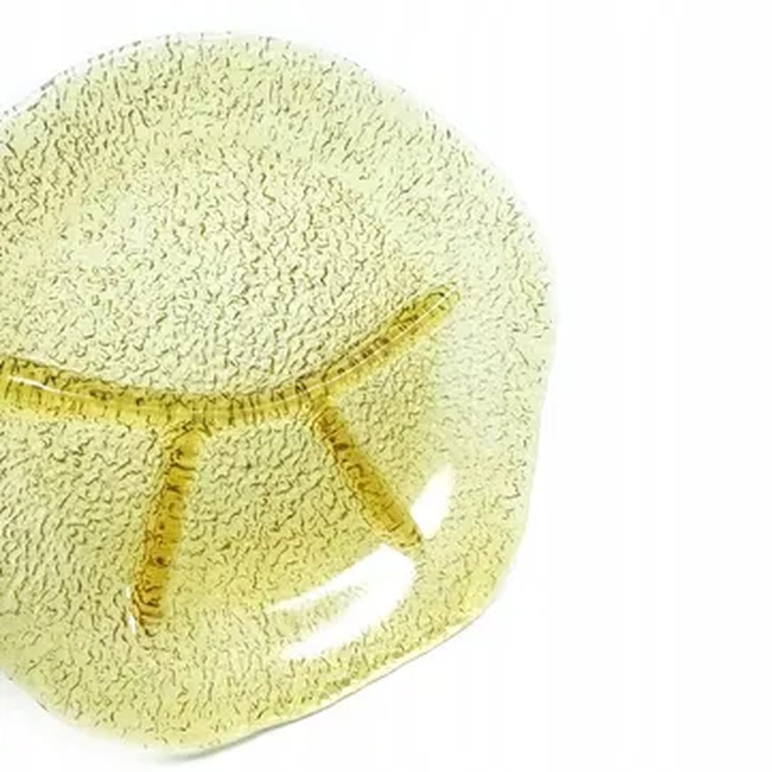 Modernist appetizer platter, yellow glass, by J. S. Drost, Poland, 1970s. - 182790