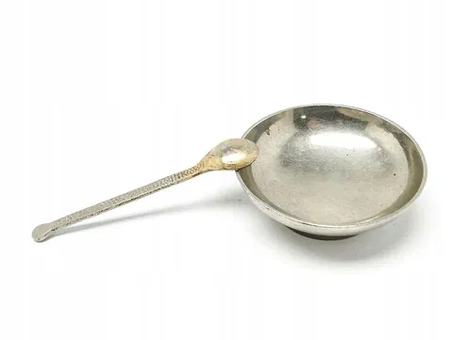 Solniczka Art Deco, mosiądz niklowany, Krupp-Berndorf, Niemcy, lata 30. - 182808