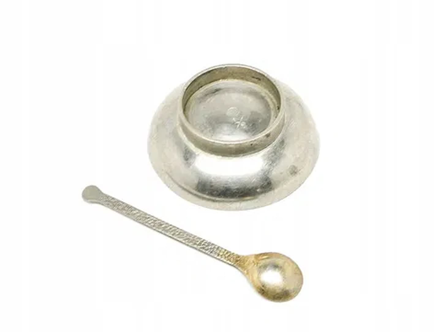 Solniczka Art Deco, mosiądz niklowany, Krupp-Berndorf, Niemcy, lata 30. - 182806